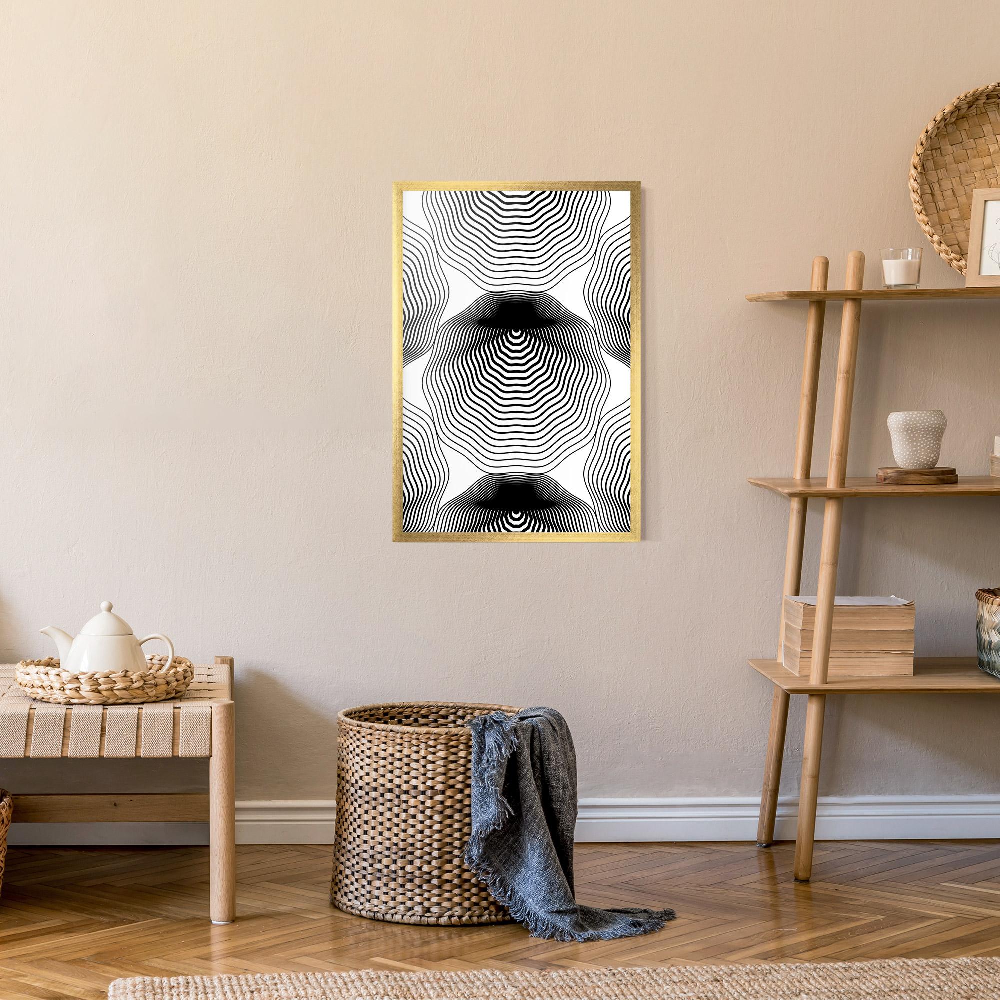 Poster Înrămat Black Line Art mockup 9