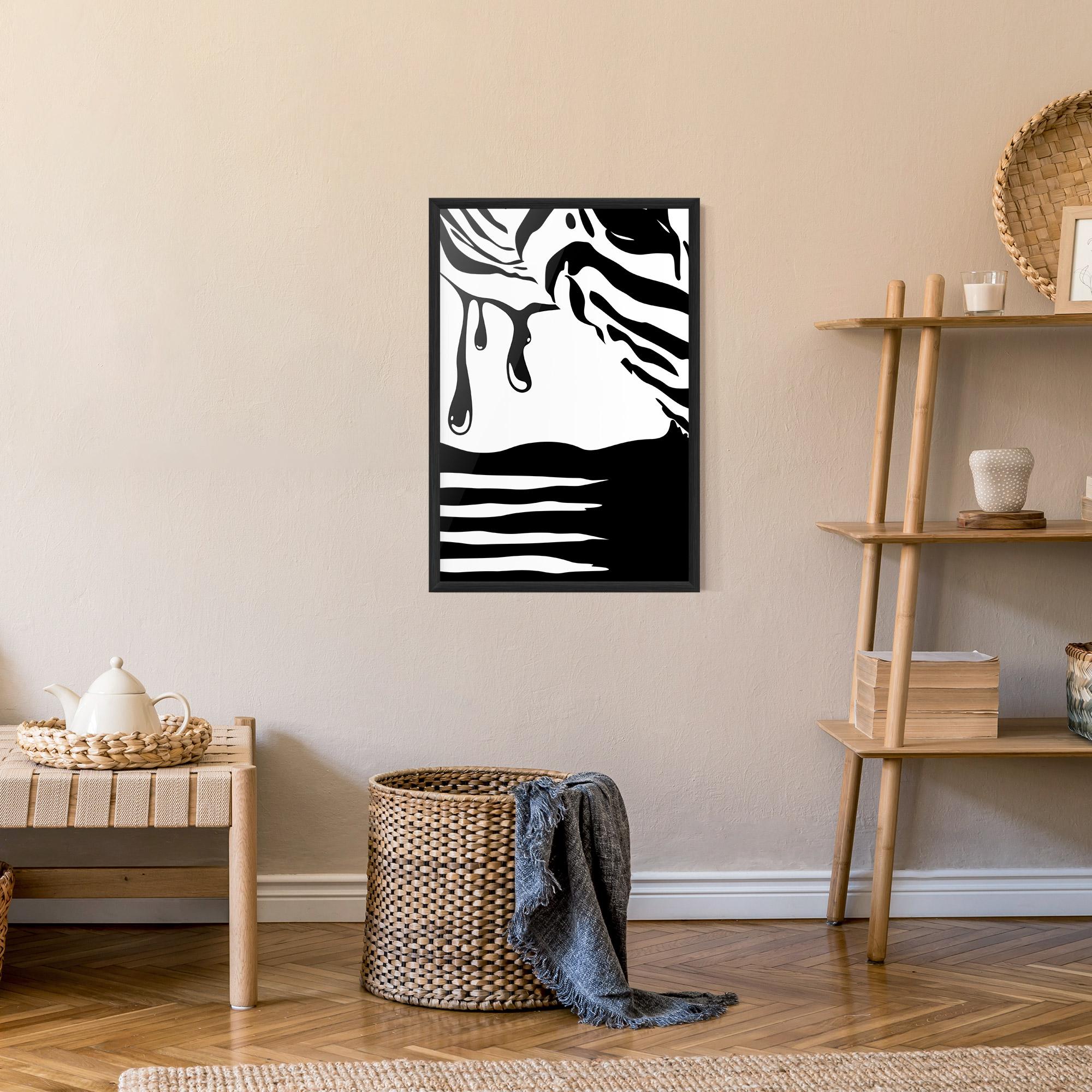 Poster Înrămat Zebra Eye mockup 9