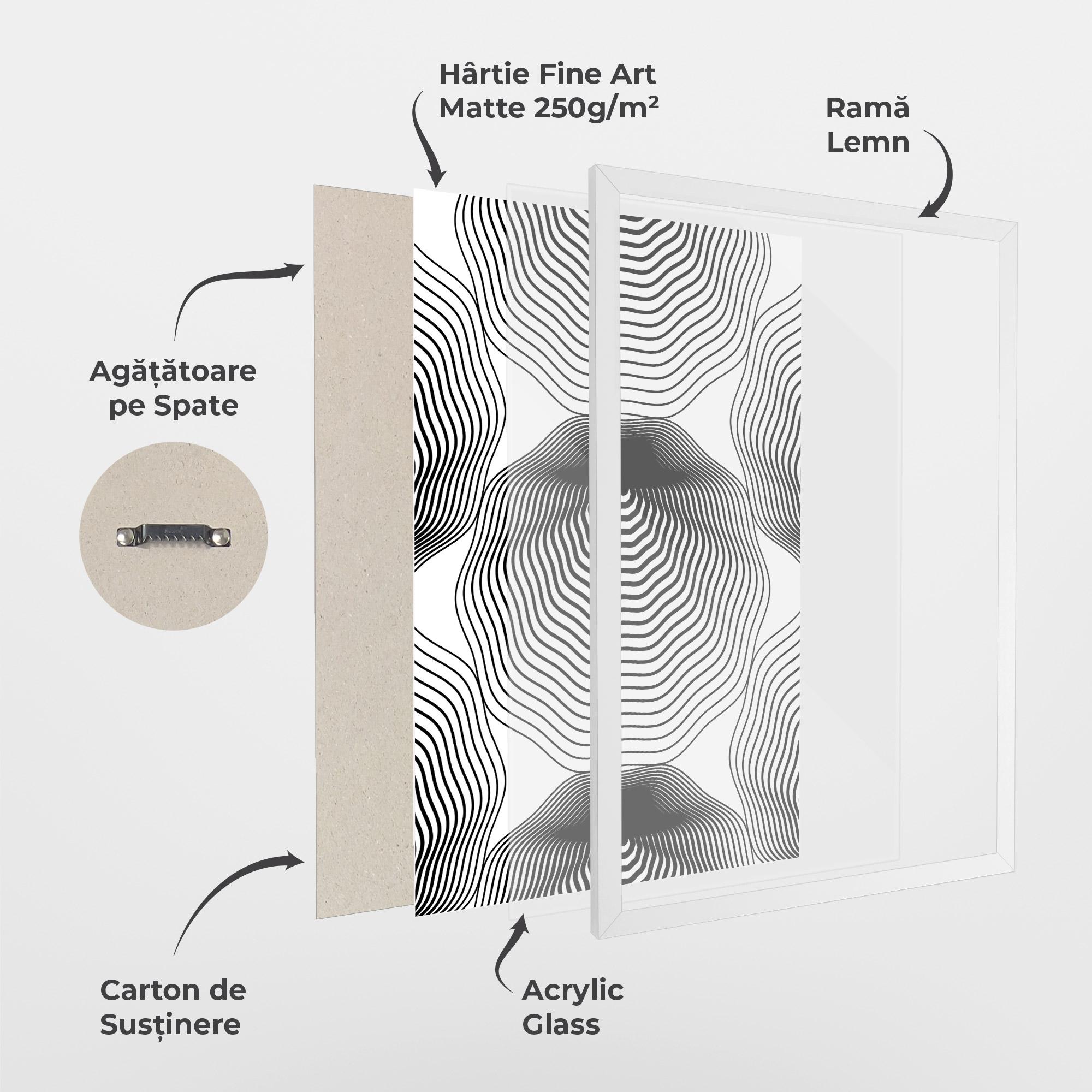 Poster Înrămat Black Line Art mockup 1