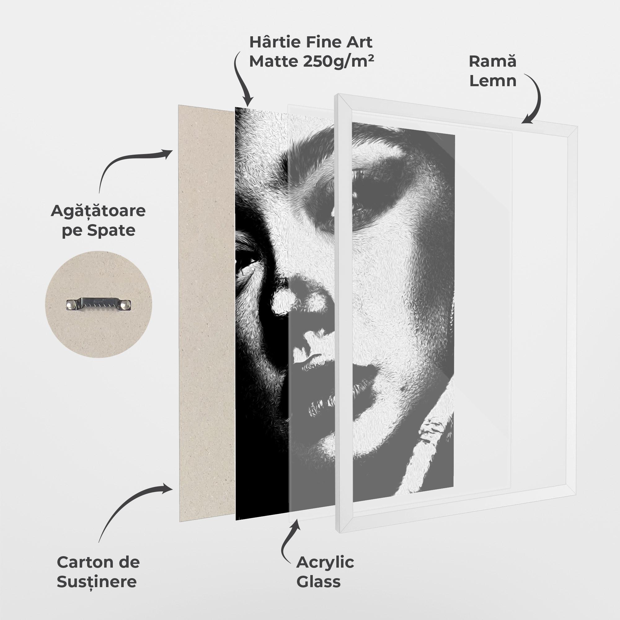 Poster Înrămat White Light Face mockup 1