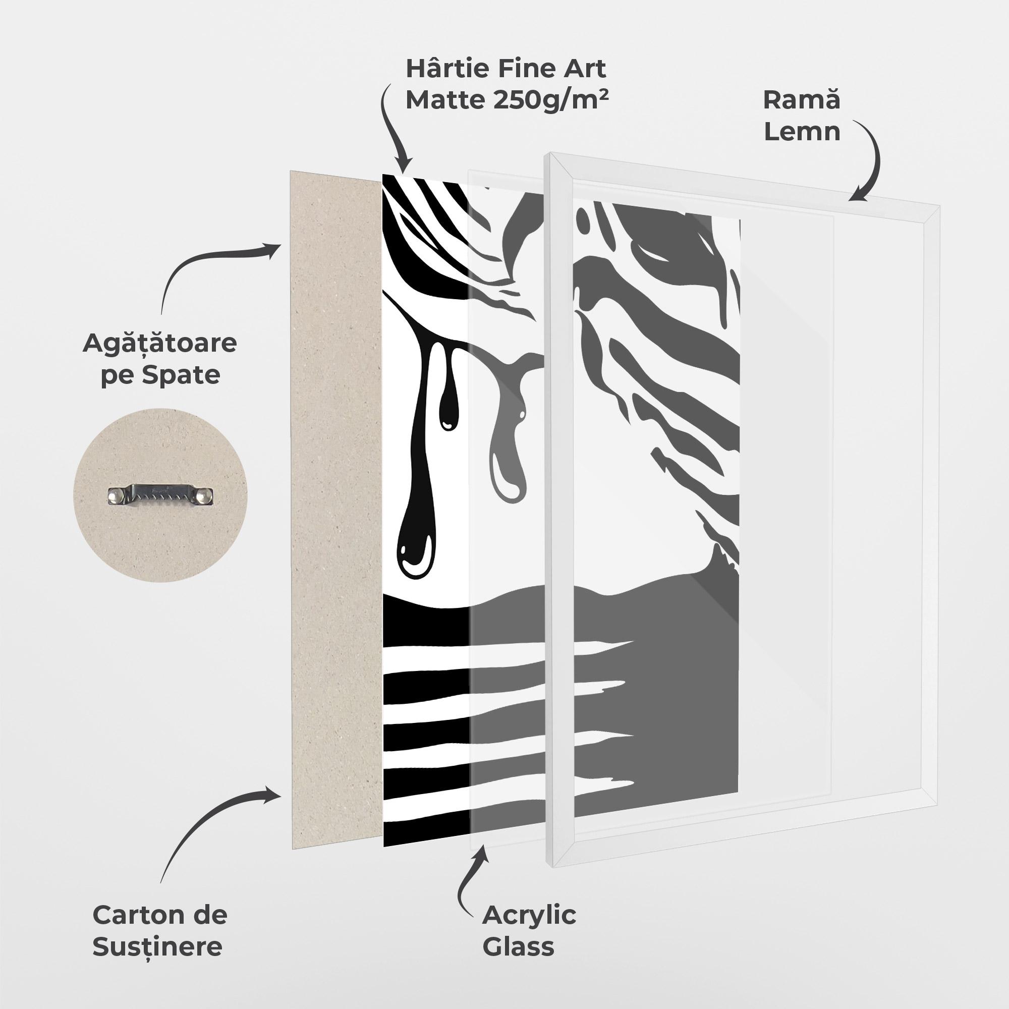 Poster Înrămat Zebra Eye mockup 1