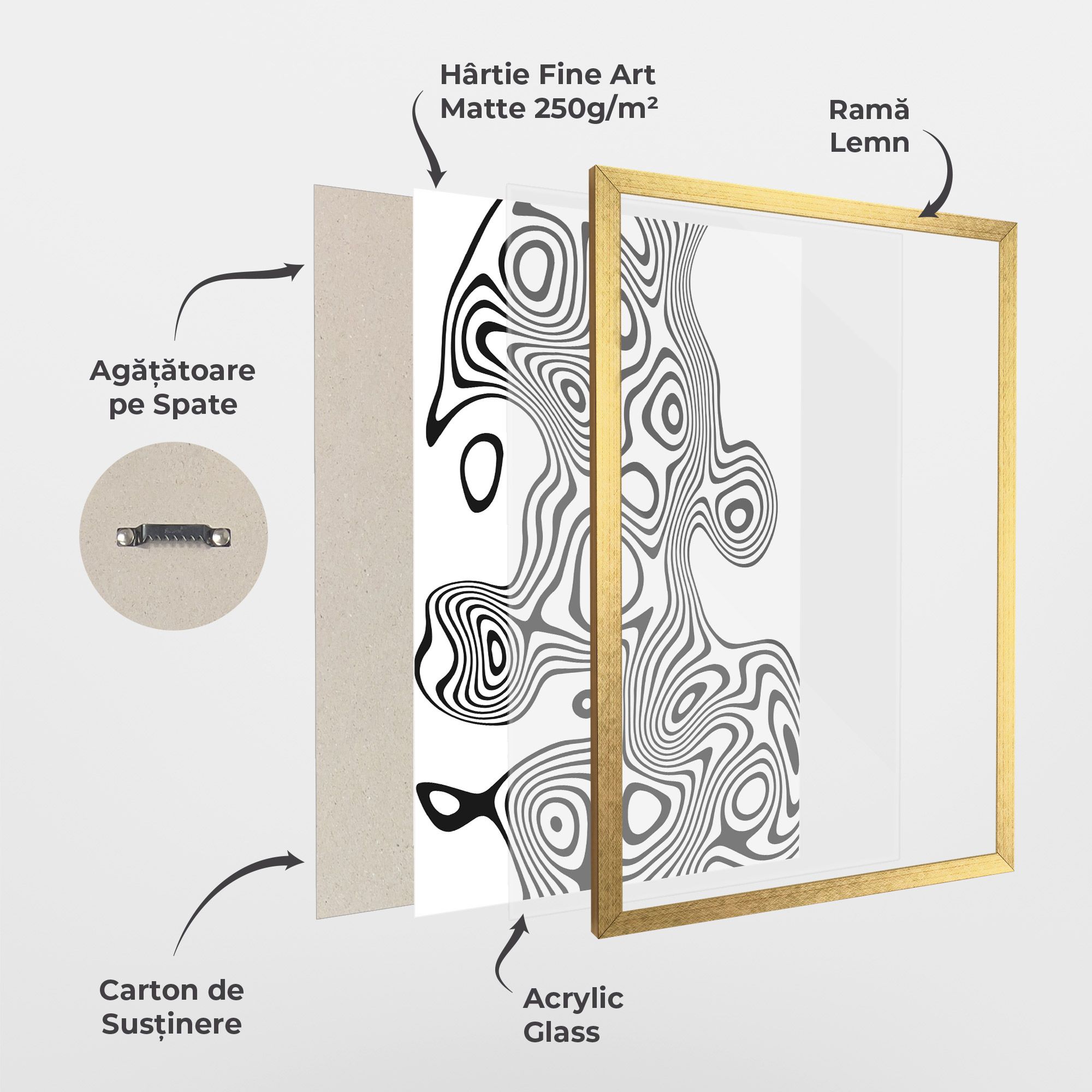 Abstract Line Grey Black mockup 1