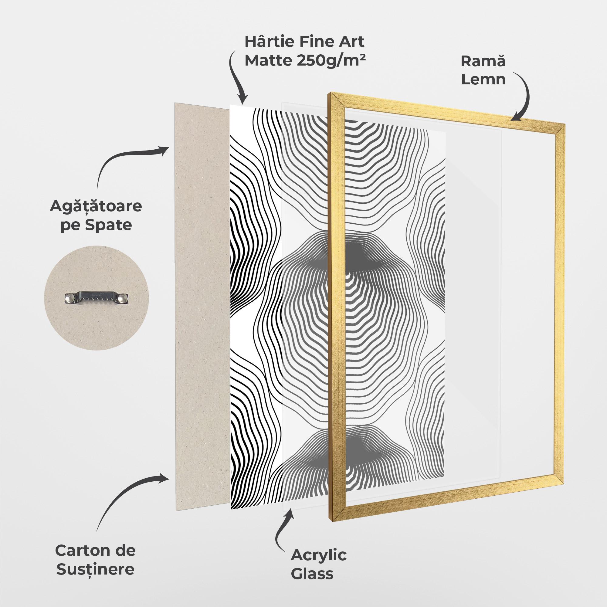 Poster Înrămat Black Line Art mockup 1