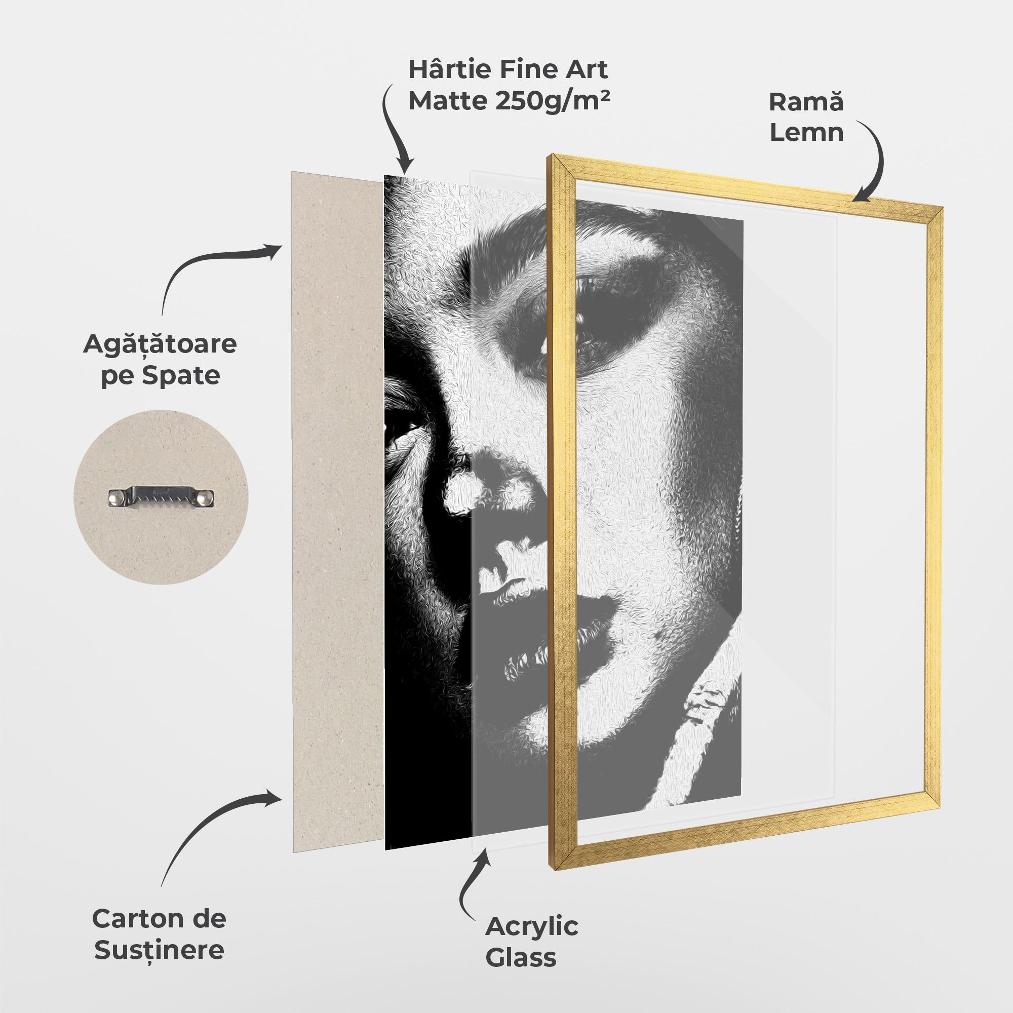 Poster Înrămat White Light Face mockup 1