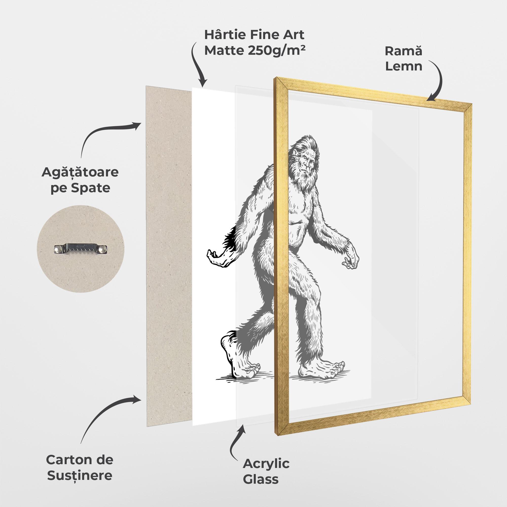 Poster Înrămat Yeti mockup 1