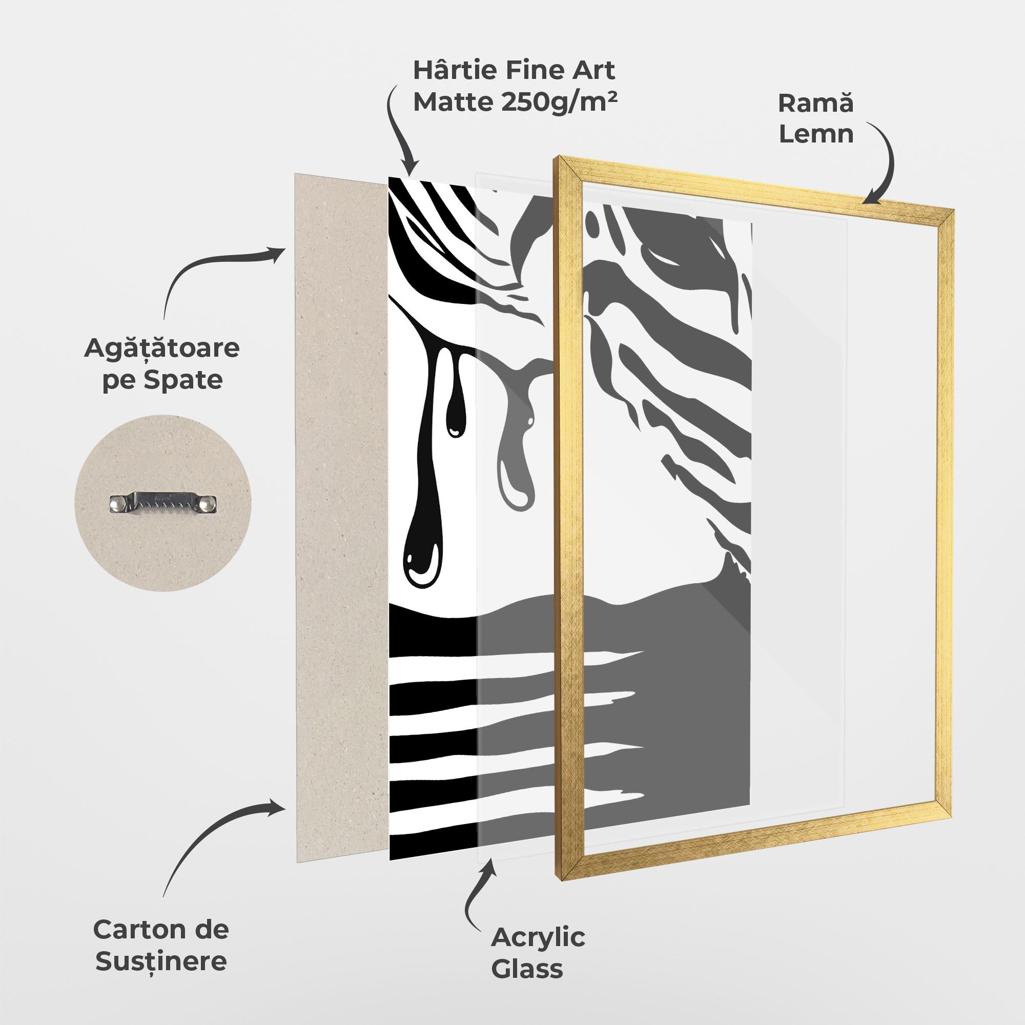 Poster Înrămat Zebra Eye mockup 1