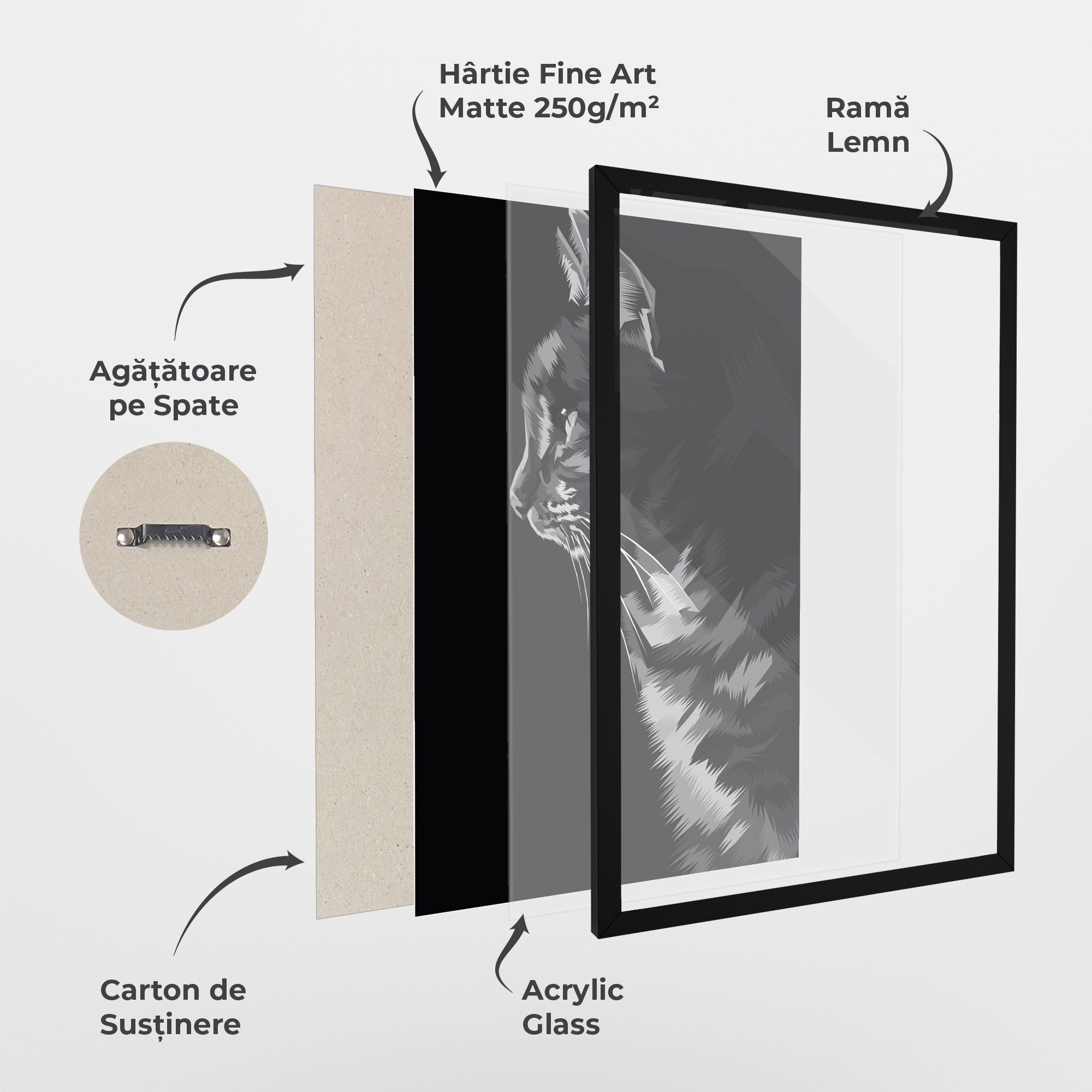 Black Grey Cat mockup 1