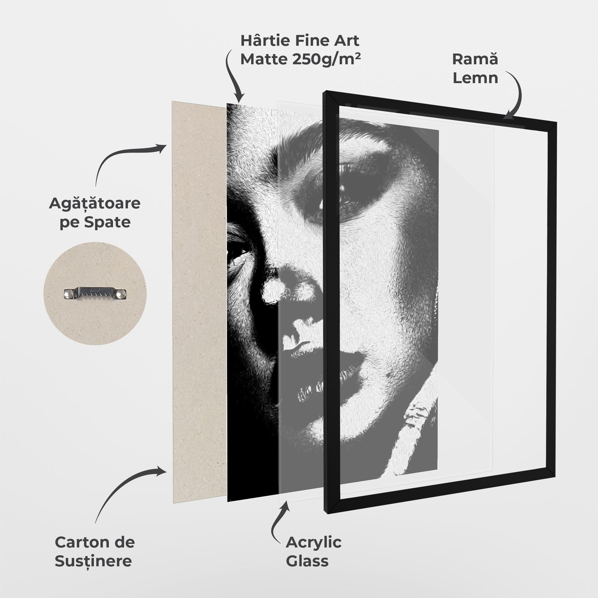 Poster Înrămat White Light Face mockup 1