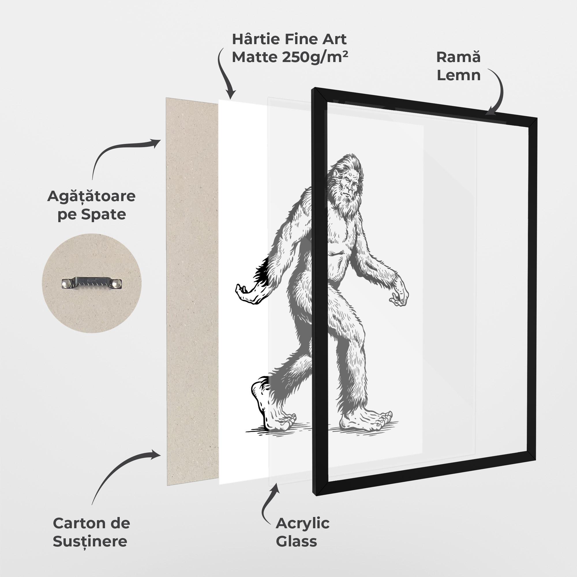 Poster Înrămat Yeti mockup 1