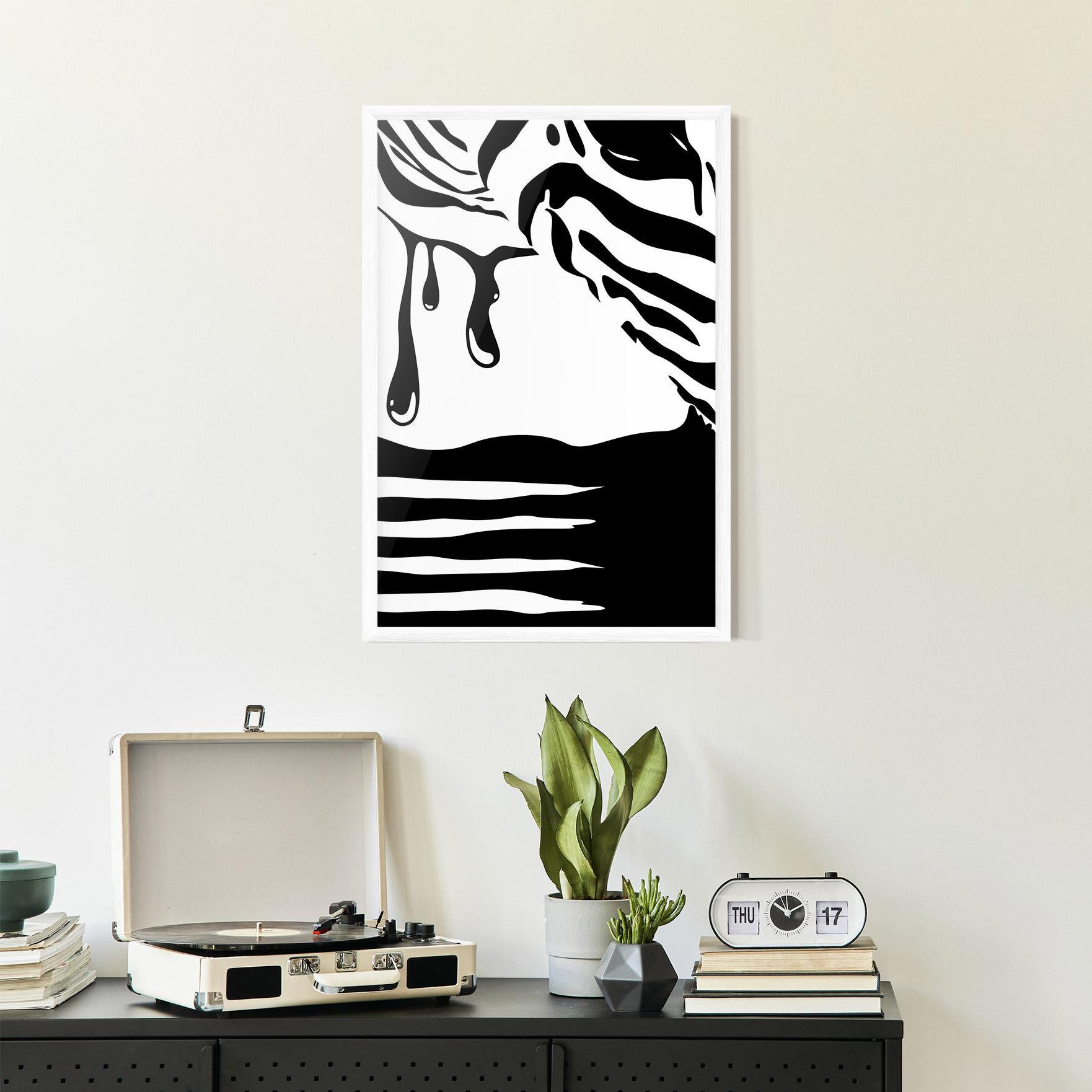 Poster Înrămat Zebra Eye mockup 2