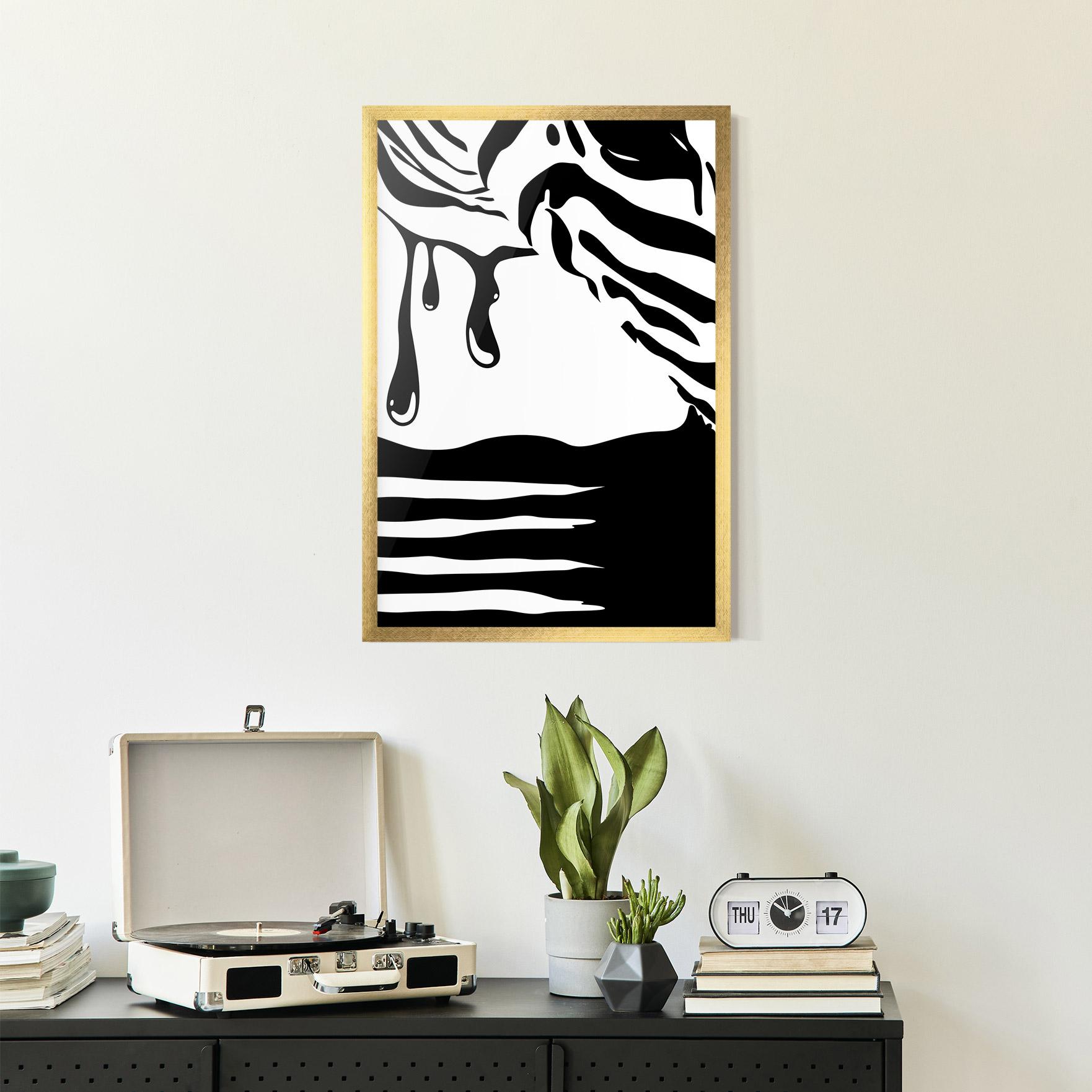 Poster Înrămat Zebra Eye mockup 2