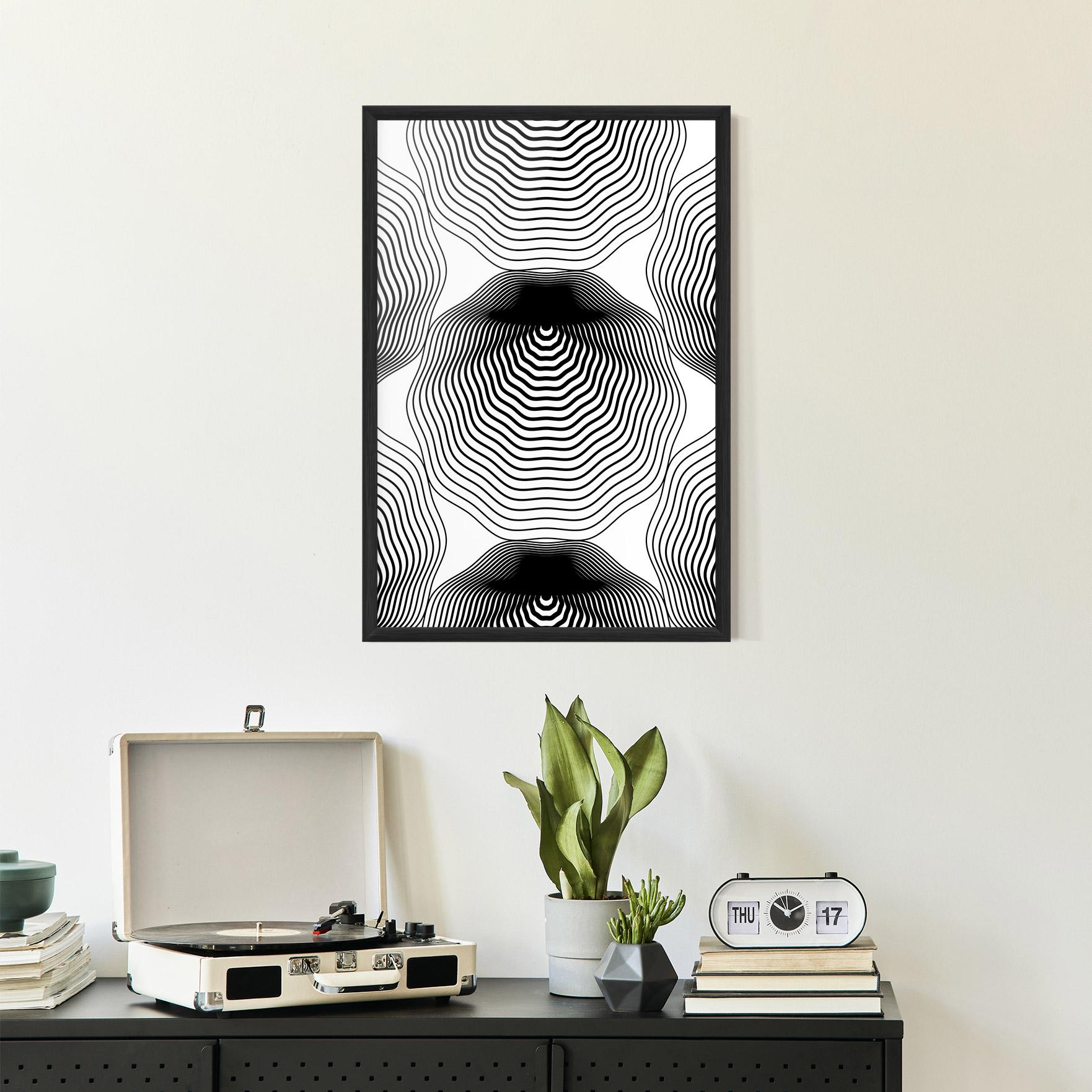 Poster Înrămat Black Line Art mockup 2