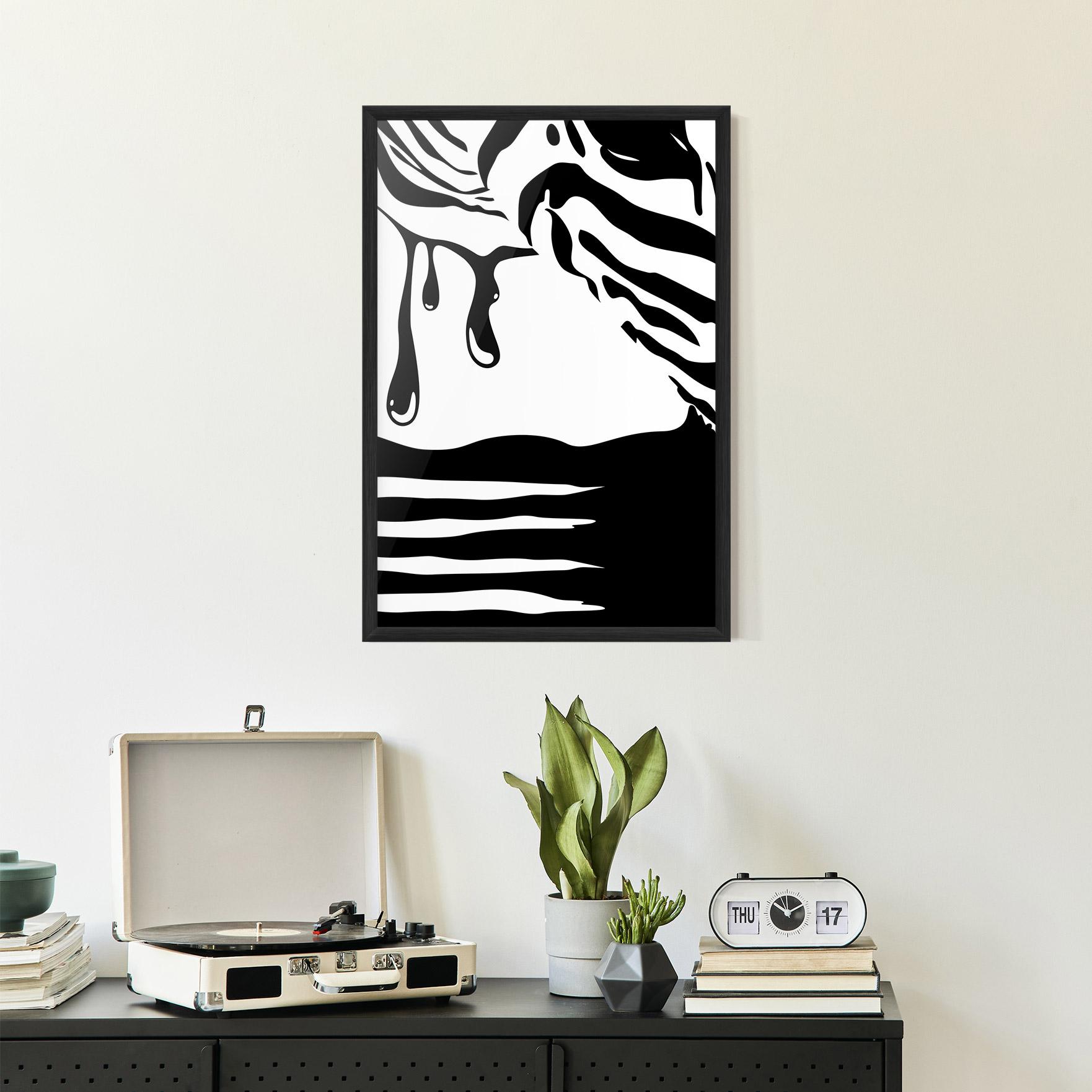 Poster Înrămat Zebra Eye mockup 2