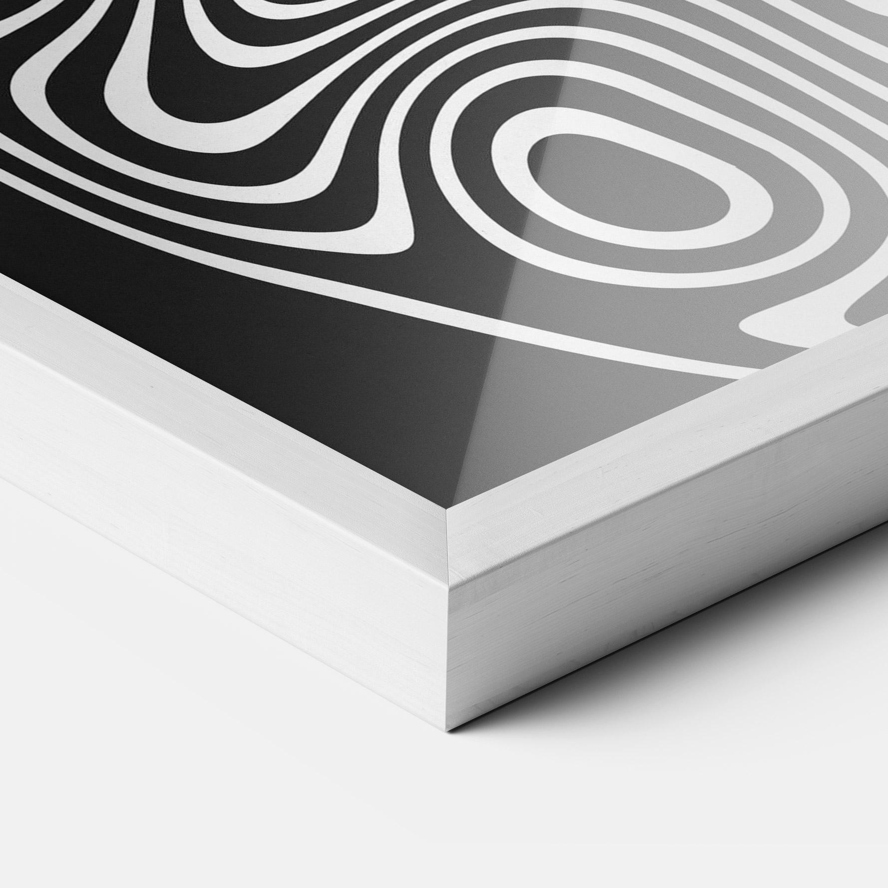 Poster Înrămat Abstract Grey Black Line mockup 3