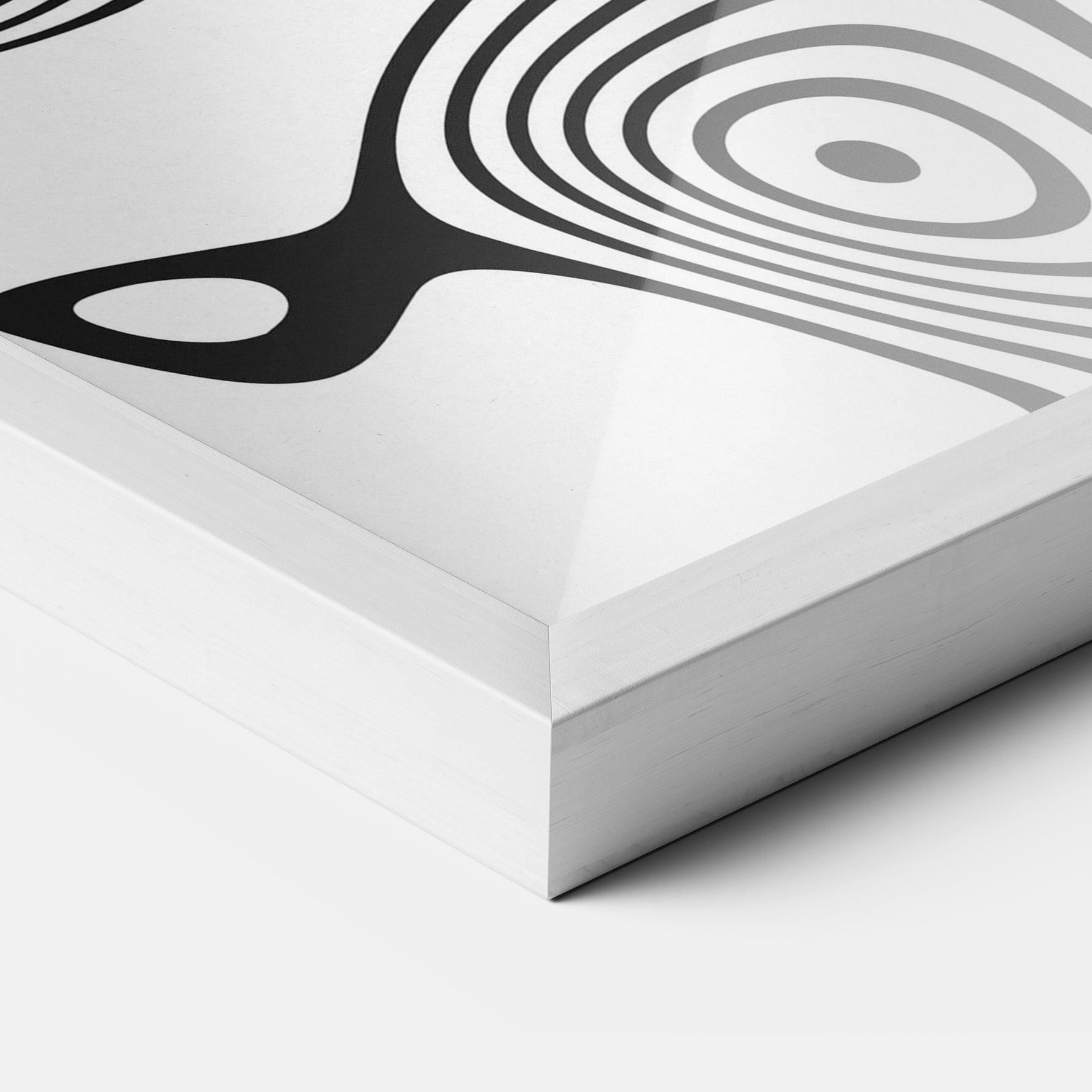 Poster Înrămat Abstract Line Grey Black mockup 3