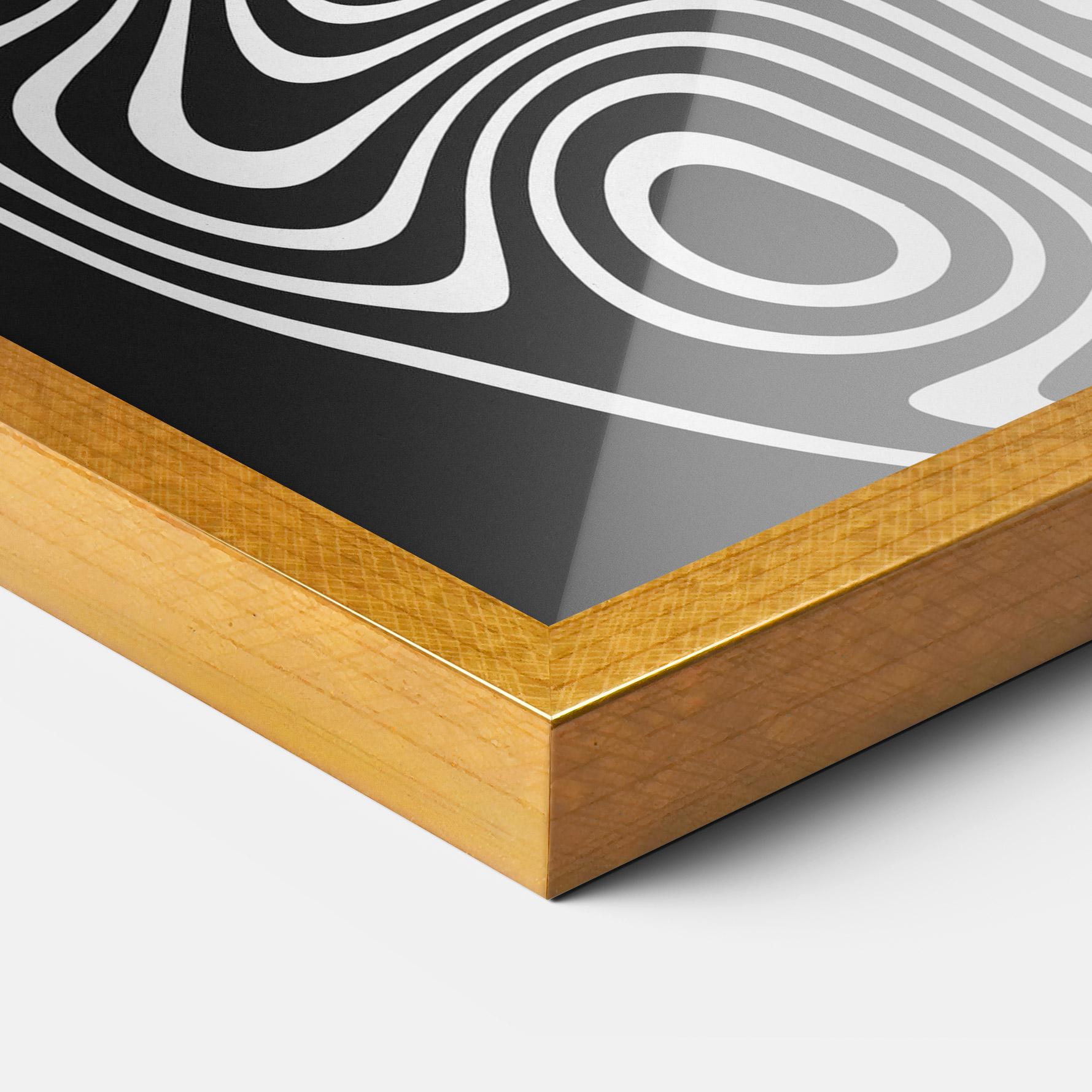 Poster Înrămat Abstract Grey Black Line mockup 3