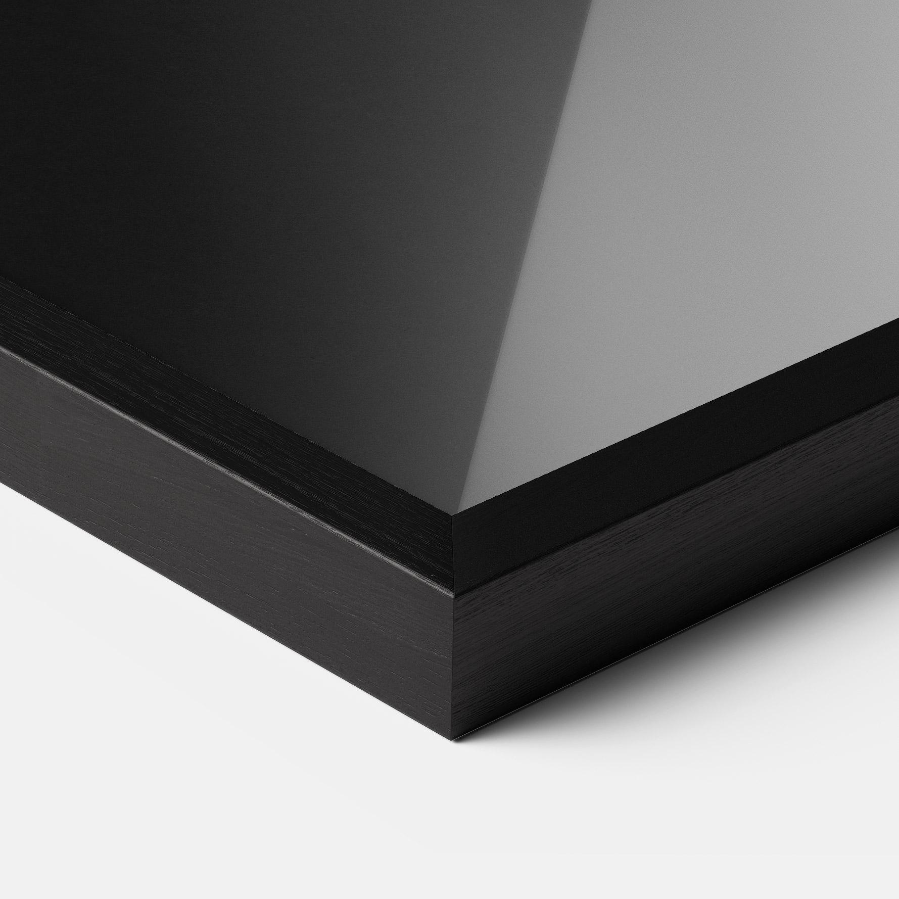 Poster Înrămat Grey Cat On Black mockup 3