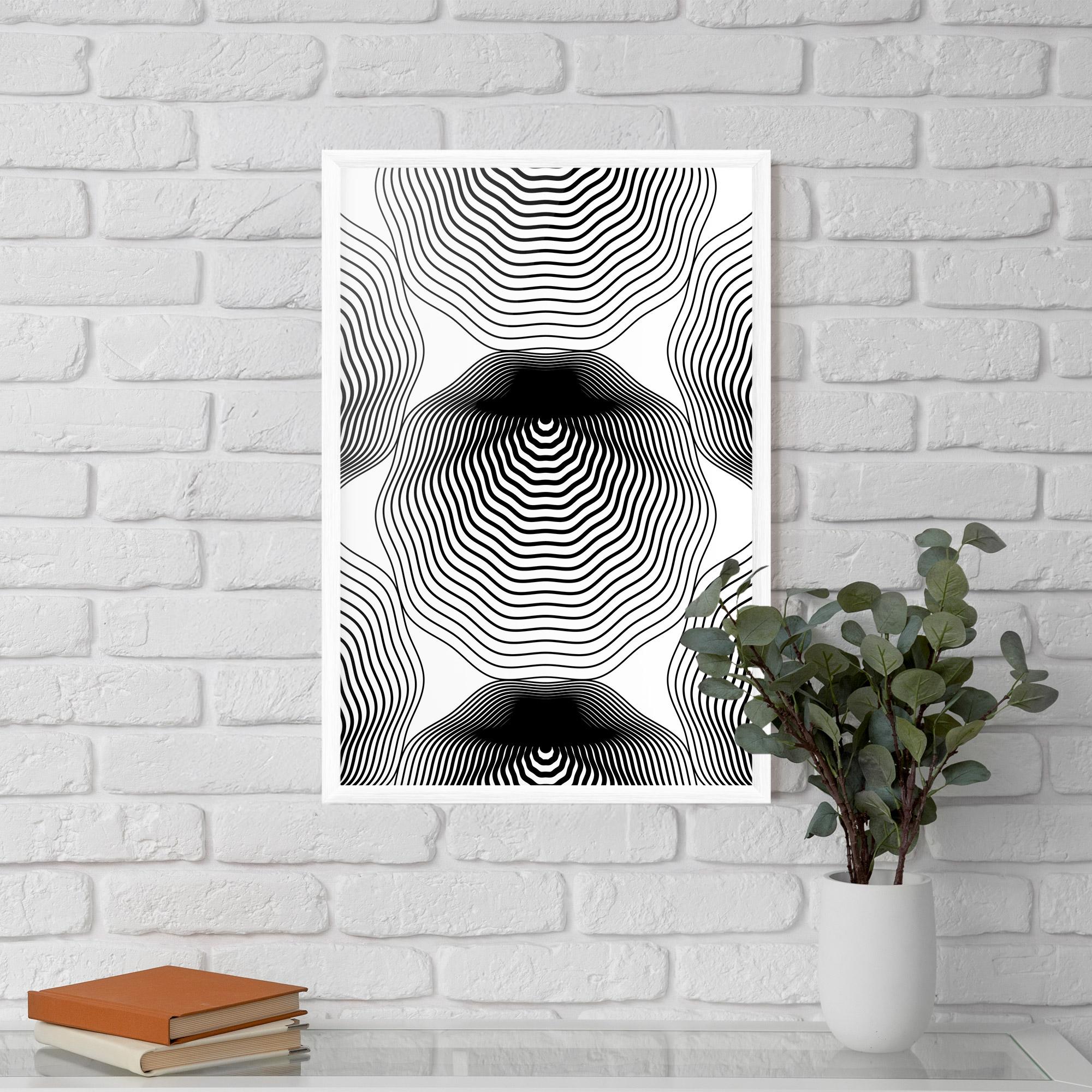 Poster Înrămat Black Line Art mockup 5