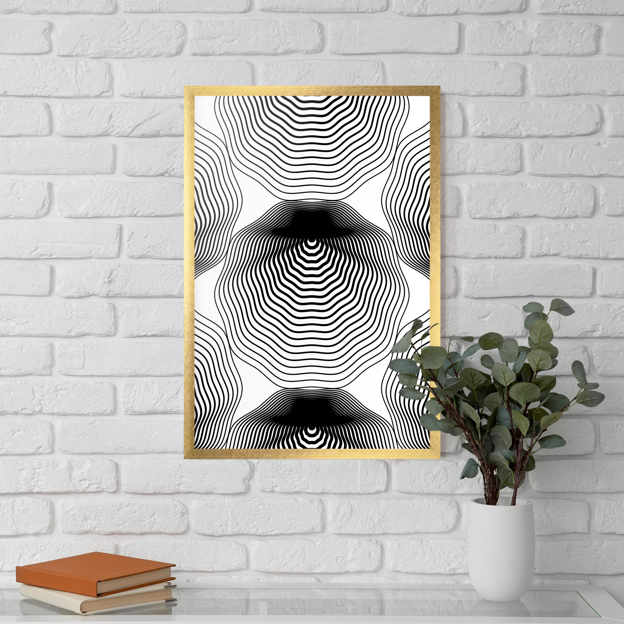 Poster Înrămat Black Line Art mockup 5