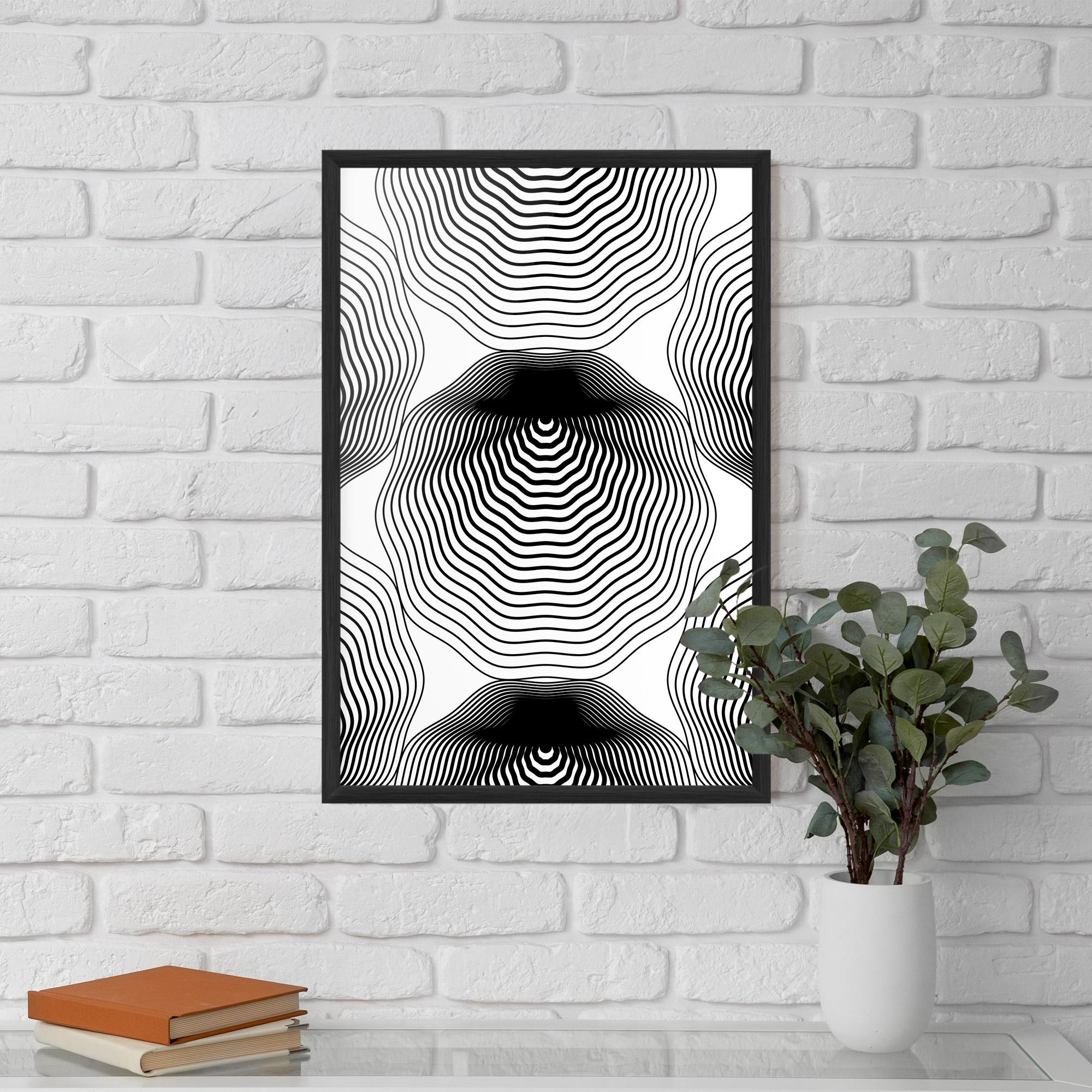 Poster Înrămat Black Line Art mockup 5