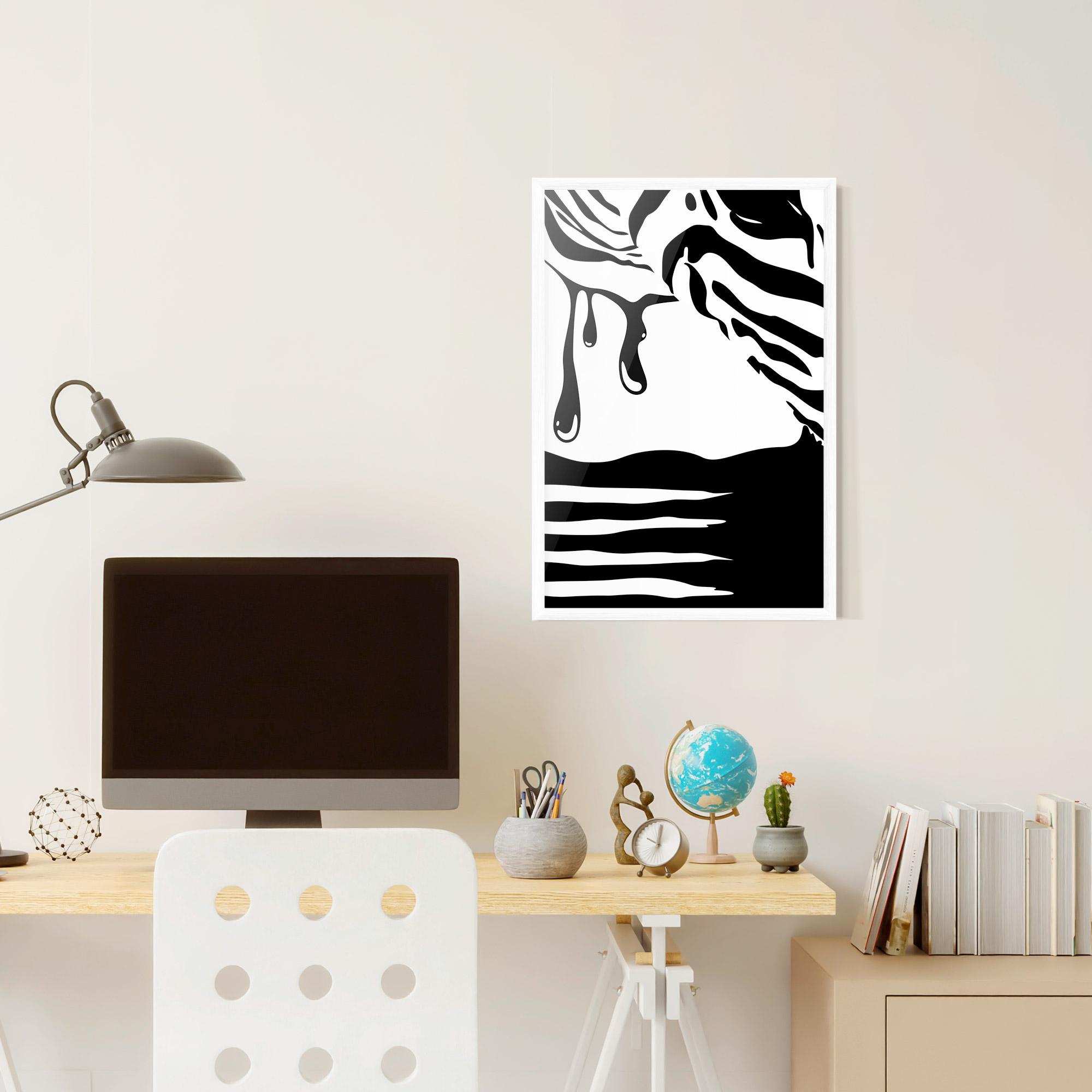 Poster Înrămat Zebra Eye mockup 6