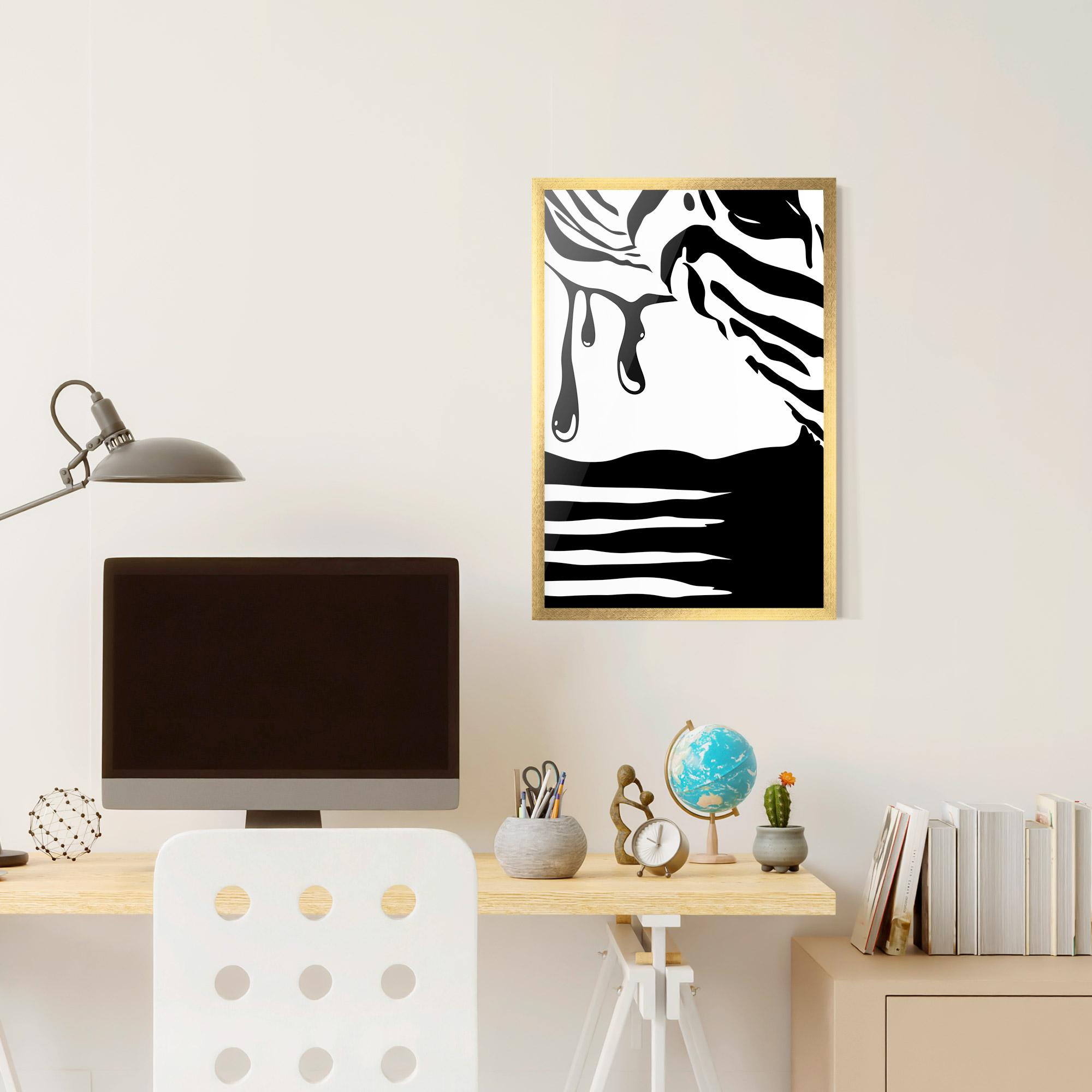 Poster Înrămat Zebra Eye mockup 6