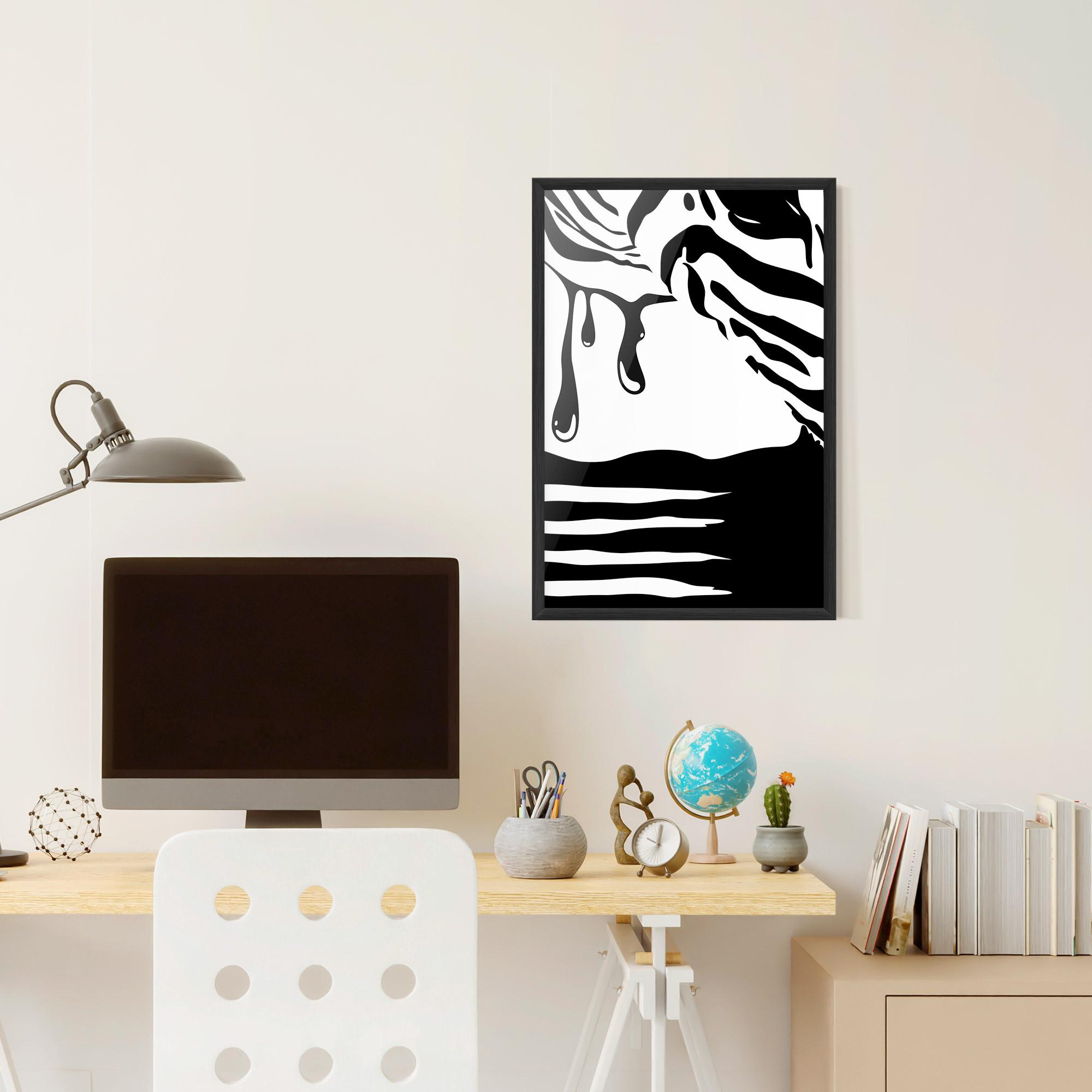 Poster Înrămat Zebra Eye mockup 6