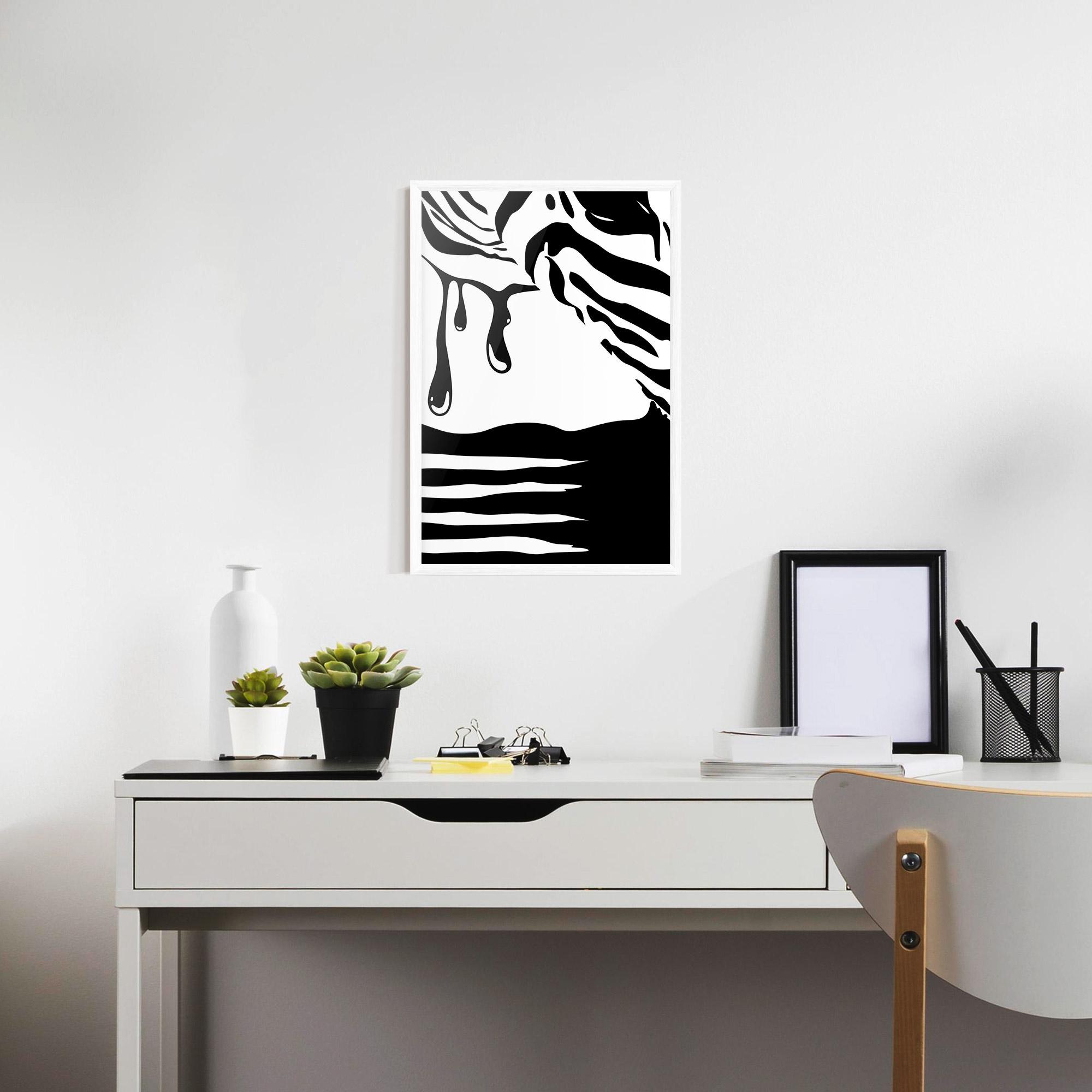Poster Înrămat Zebra Eye mockup 7