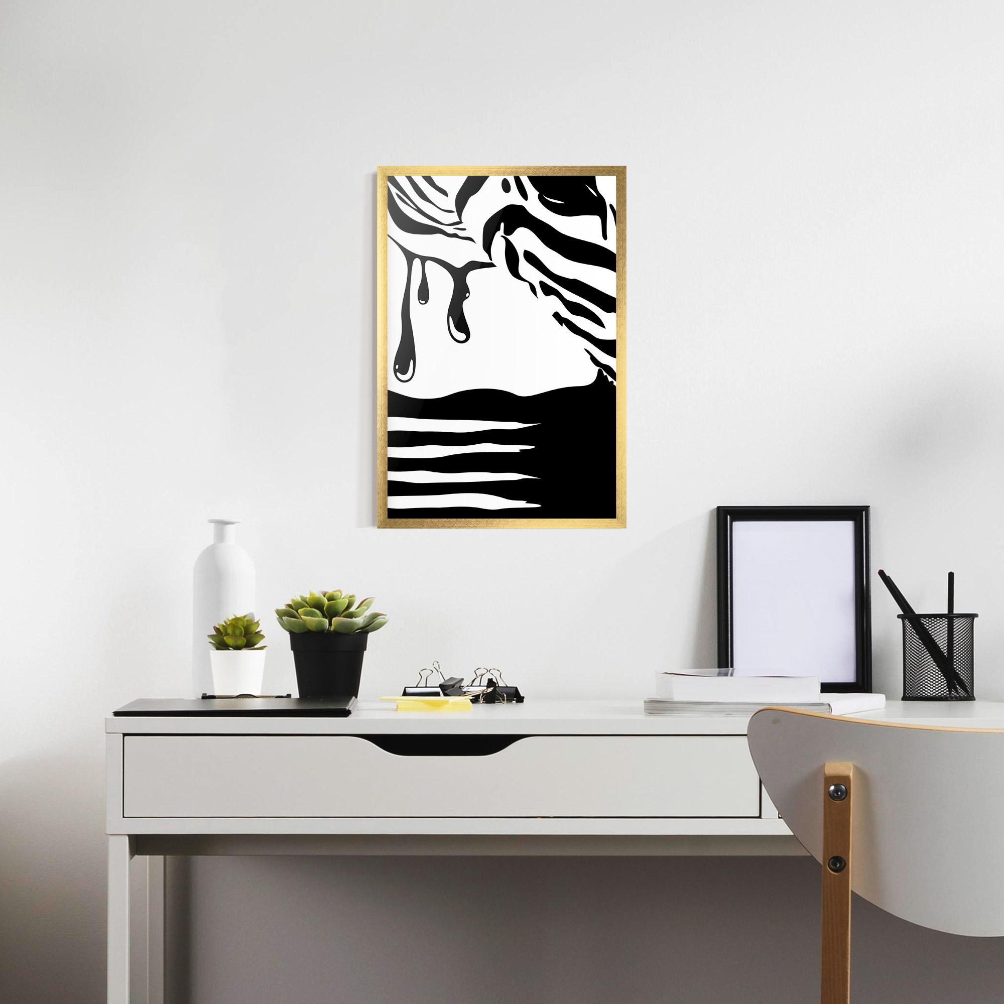 Poster Înrămat Zebra Eye mockup 7