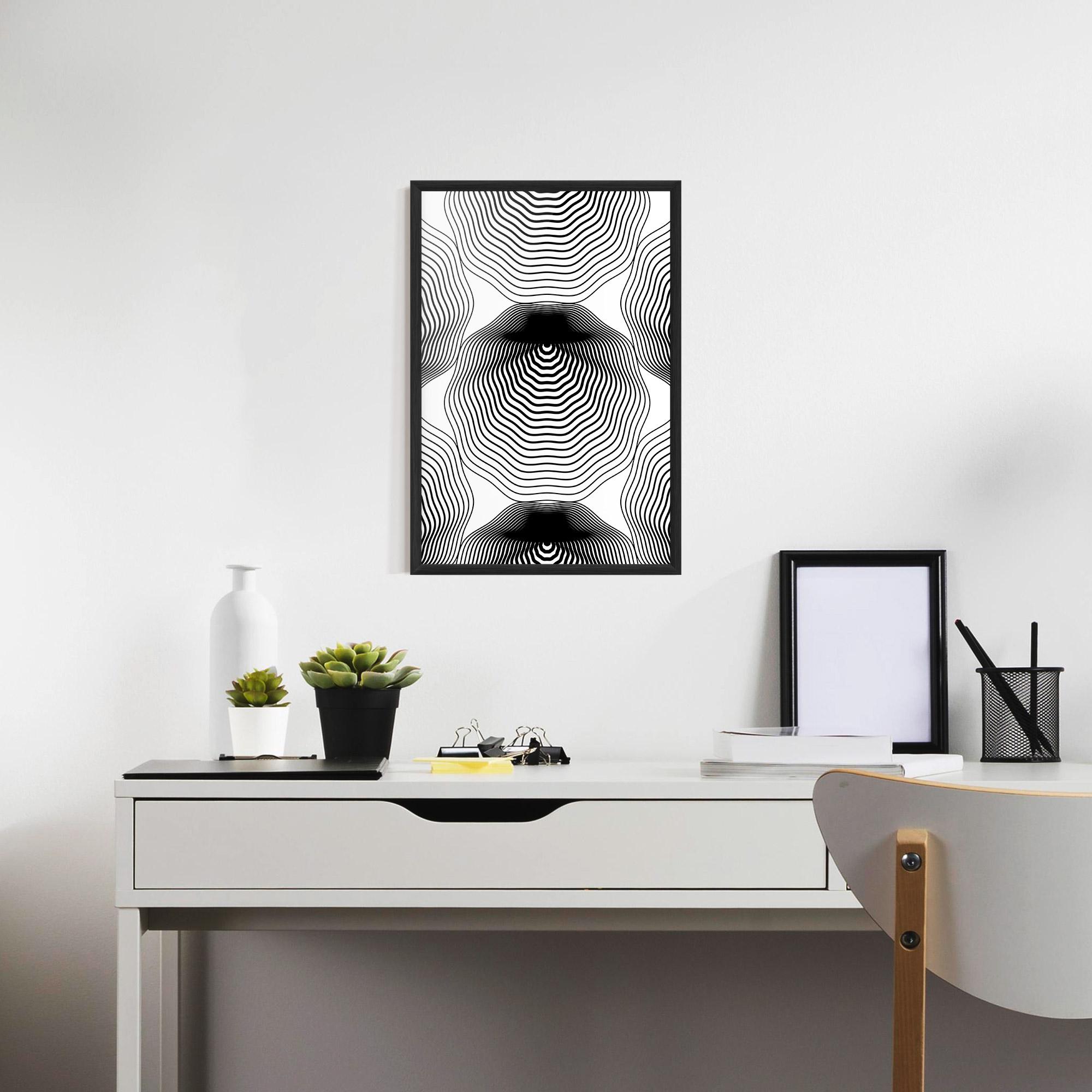 Poster Înrămat Black Line Art mockup 7