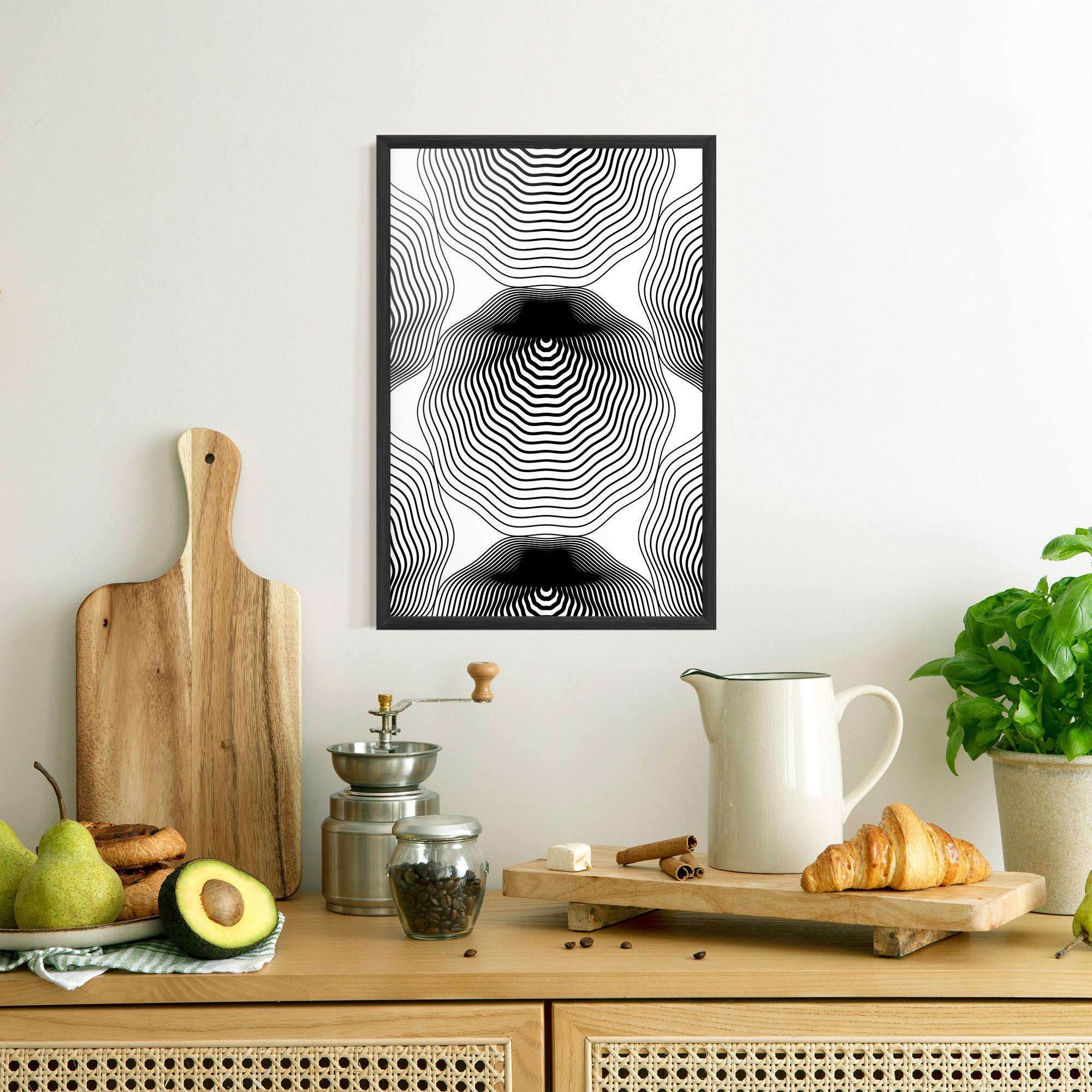 Poster Înrămat Black Line Art mockup 8