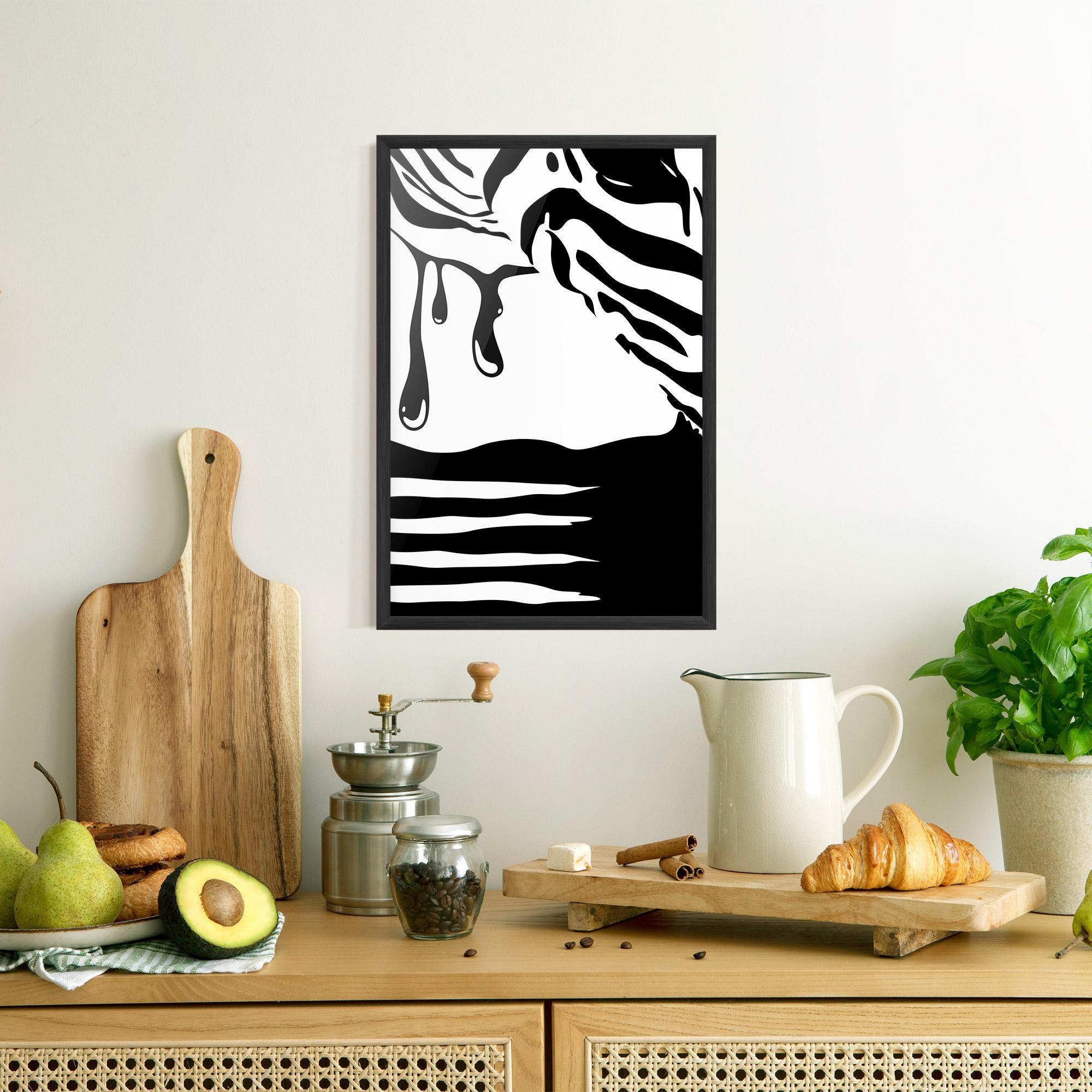 Poster Înrămat Zebra Eye mockup 8