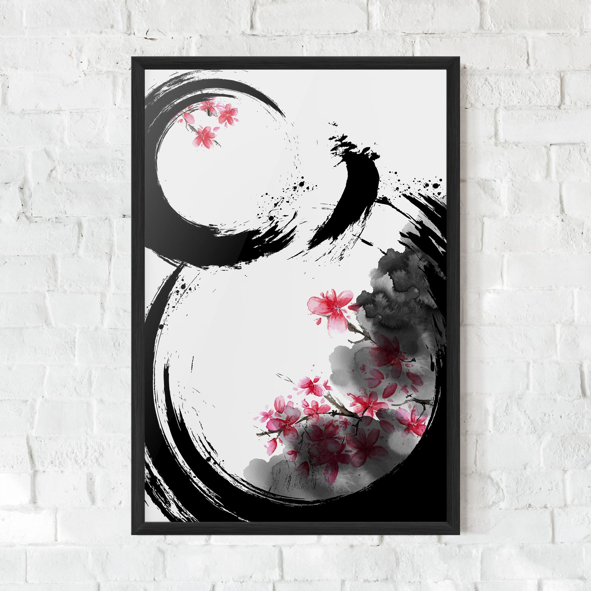 Poster Înrămat Pink Flower Smoke mockup 0