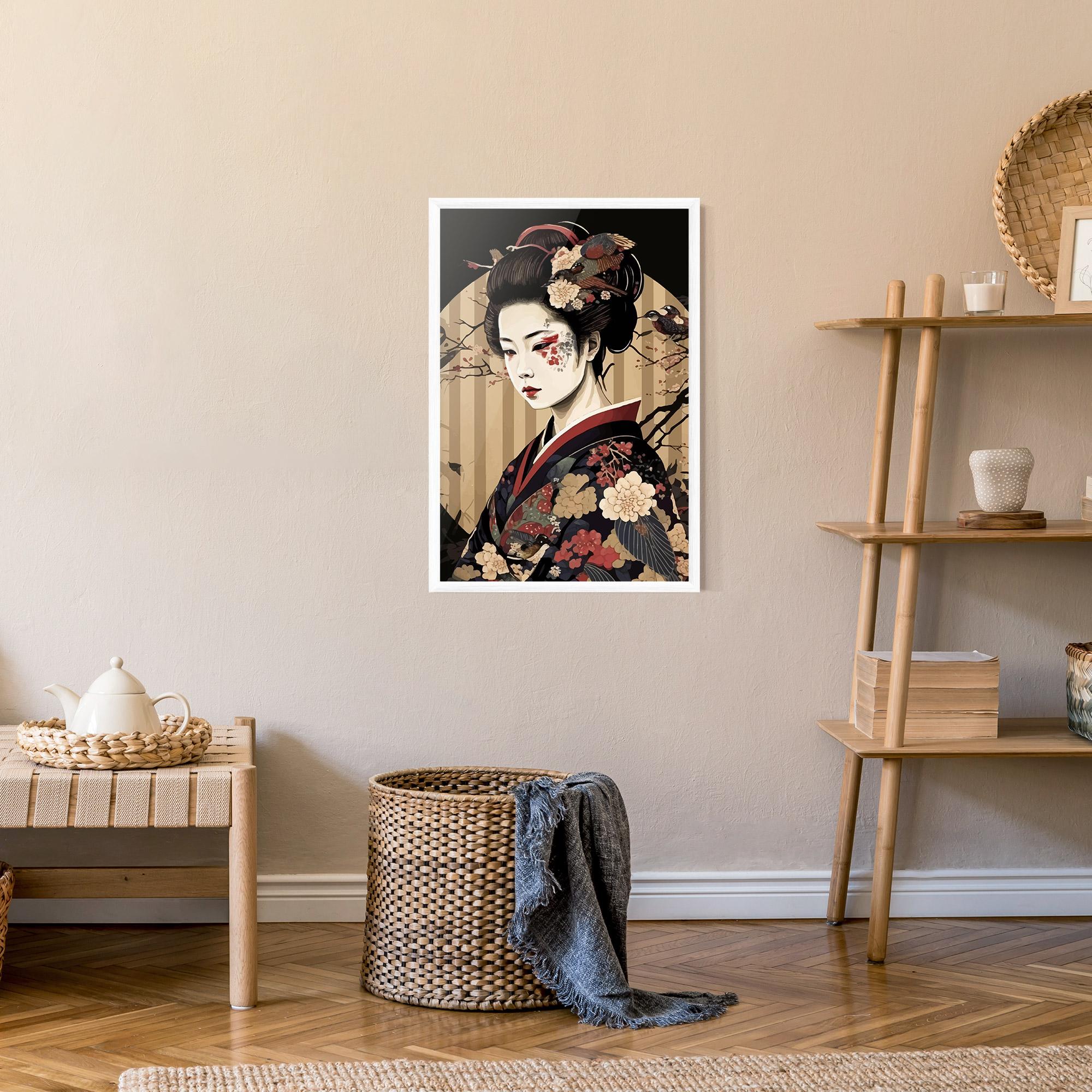 Poster Înrămat Asiatic Lady mockup 9