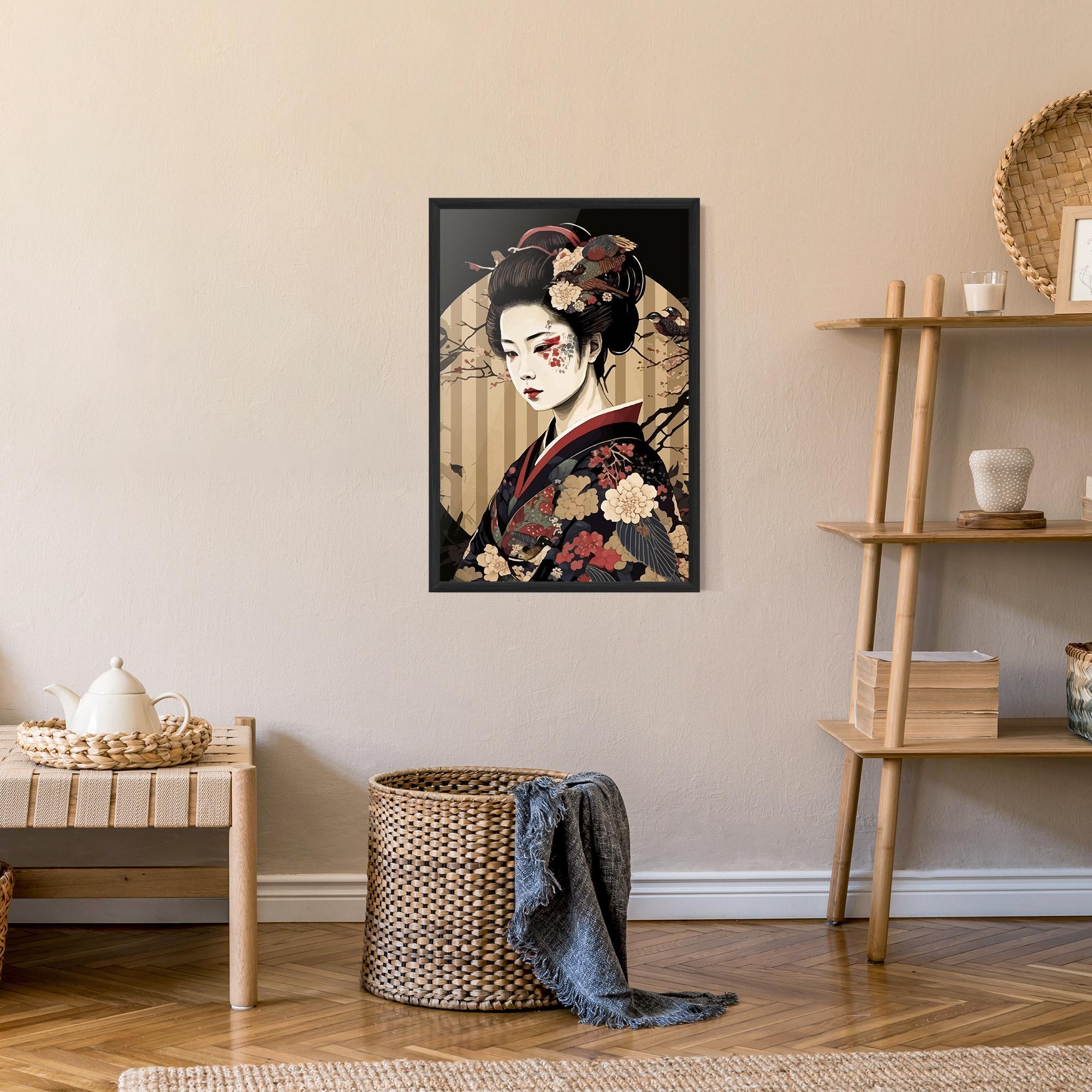 Poster Înrămat Asiatic Lady mockup 9