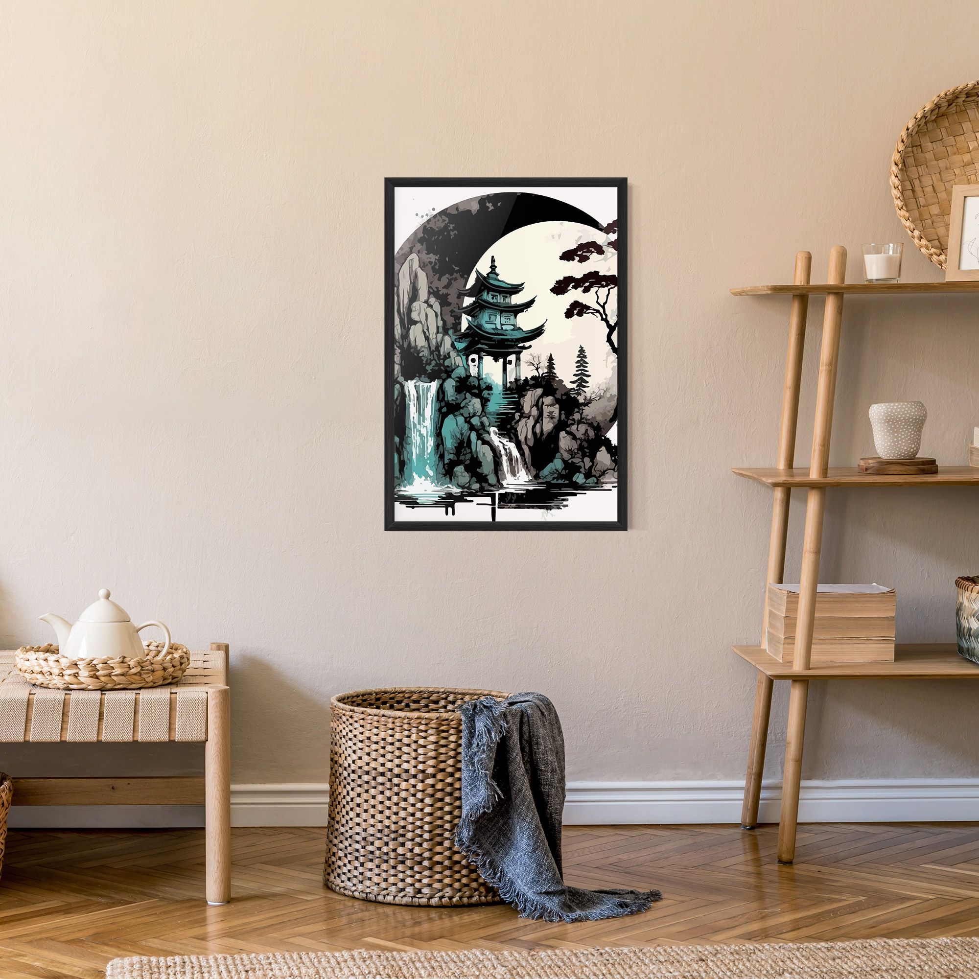 Blue Temple Art mockup 9