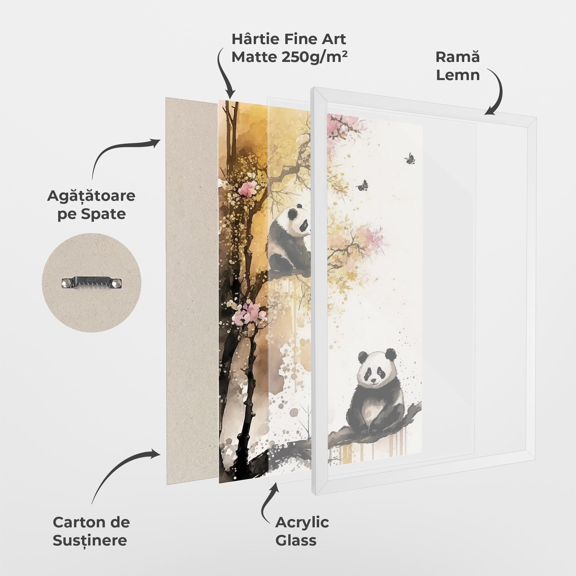 Poster Înrămat Panda Asiatic View mockup 1