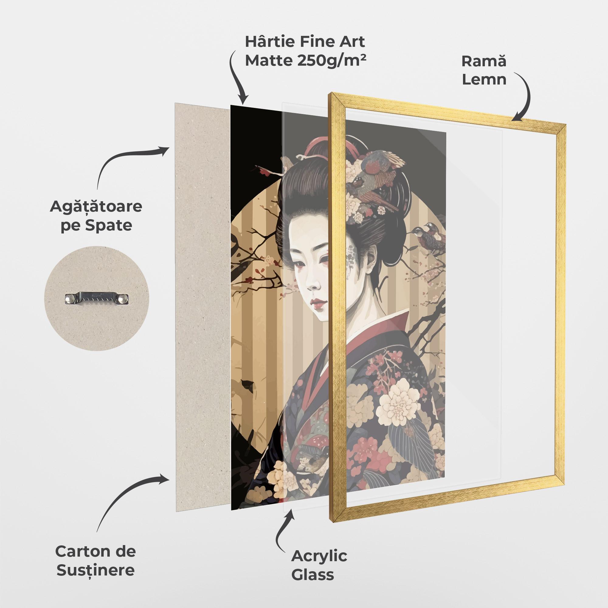 Poster Înrămat Asiatic Lady mockup 1