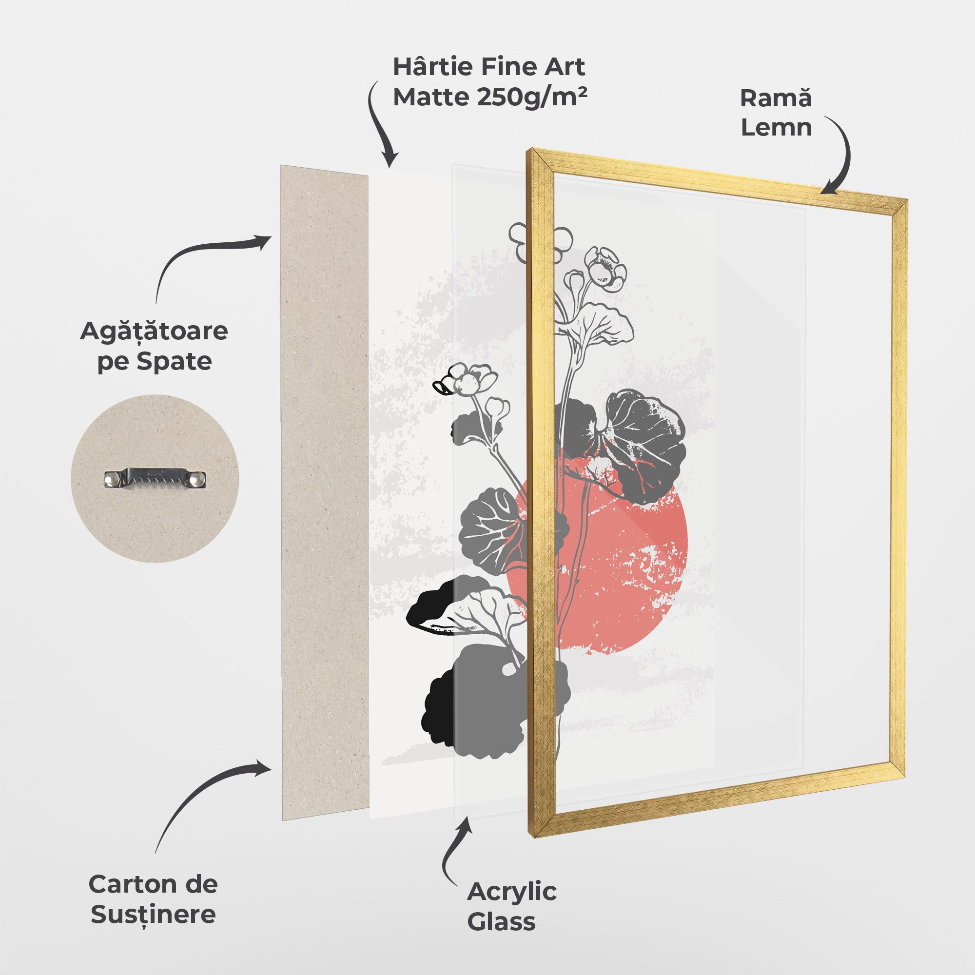 Poster Înrămat Japan Plant Art mockup 1