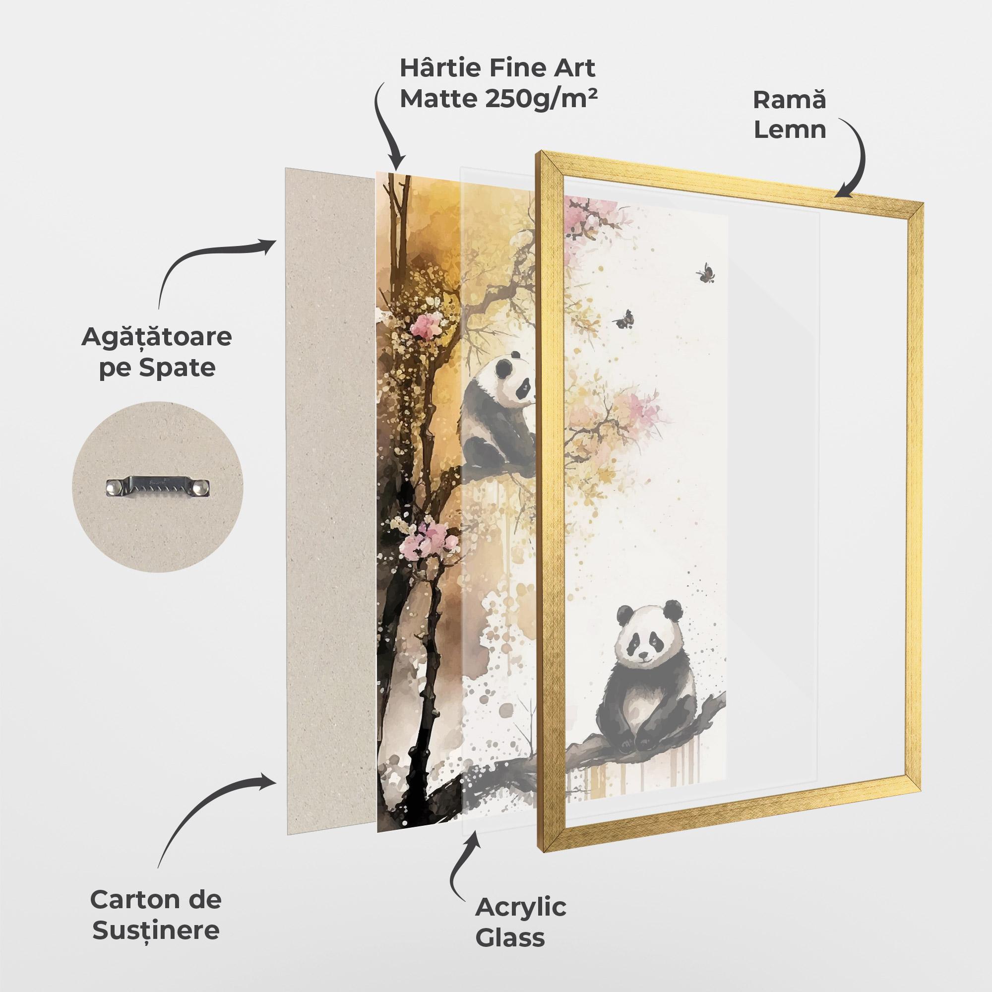 Poster Înrămat Panda Asiatic View mockup 1