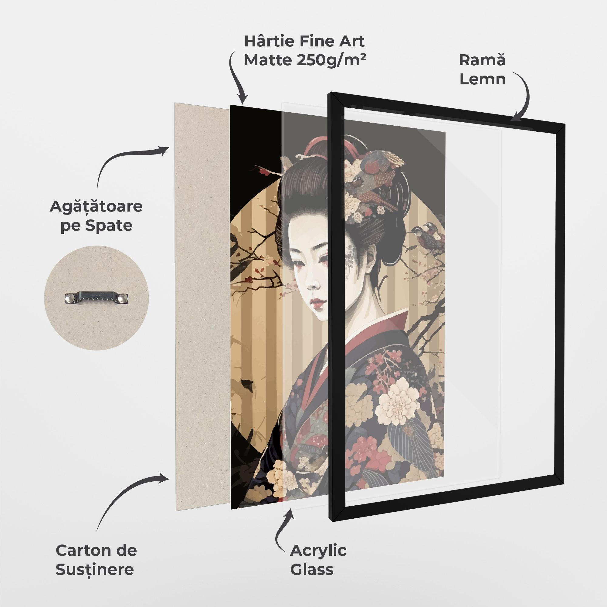 Poster Înrămat Asiatic Lady mockup 1