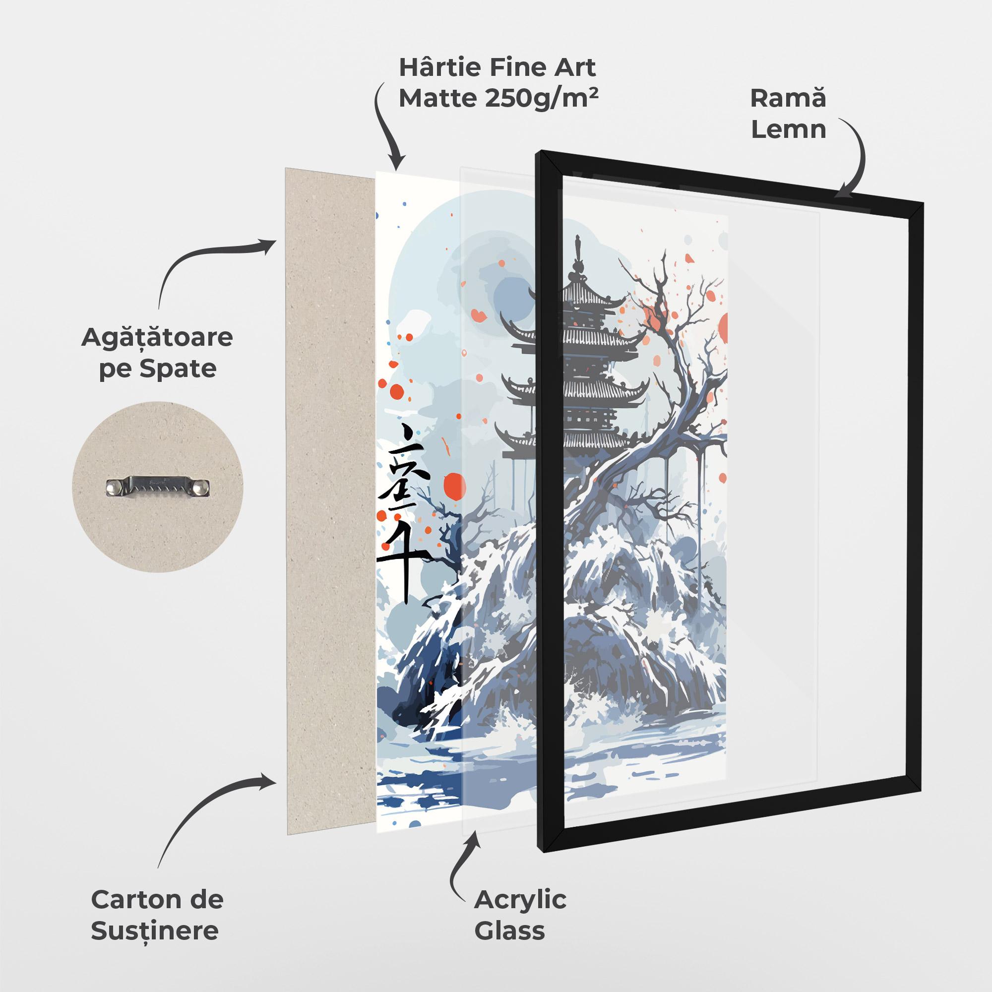 Poster Înrămat Asiatic Winter Art mockup 1