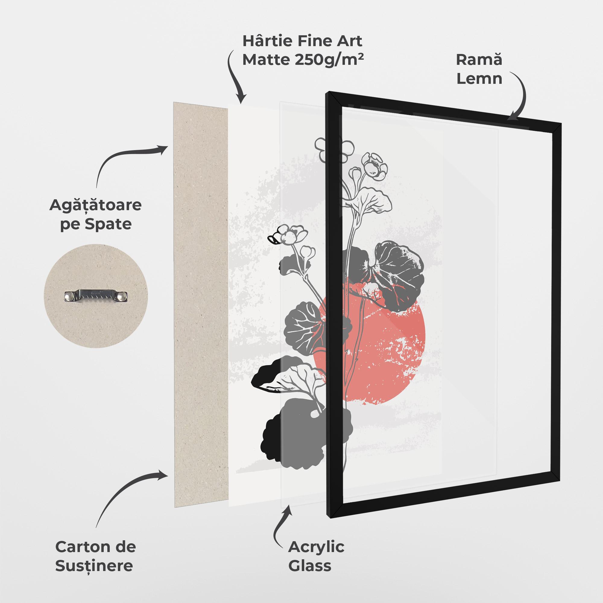 Poster Înrămat Japan Plant Art mockup 1