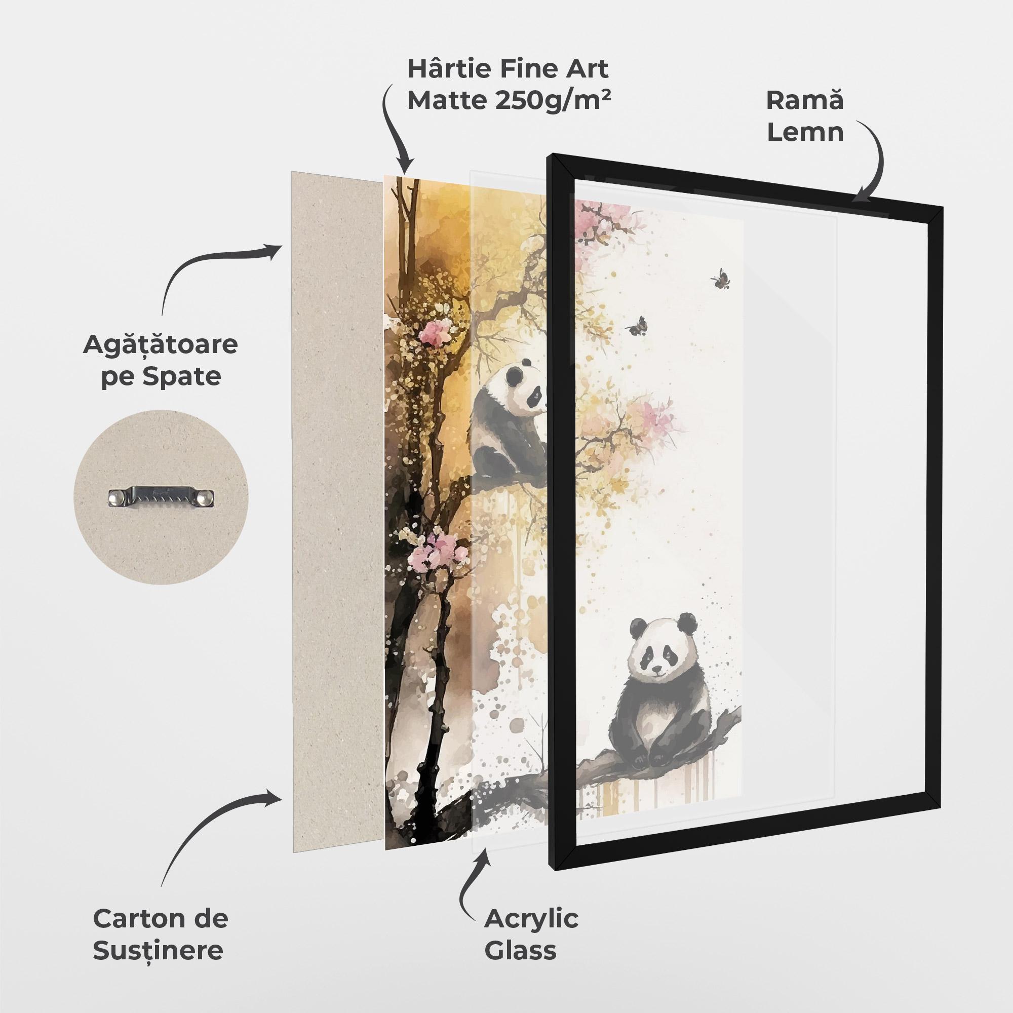 Poster Înrămat Panda Asiatic View mockup 1