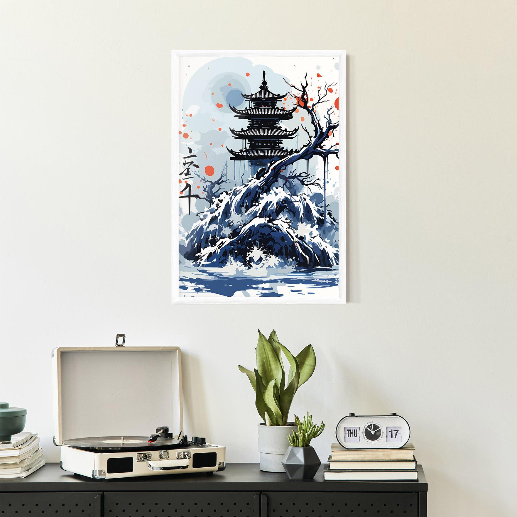 Poster Înrămat Asiatic Winter Art mockup 2