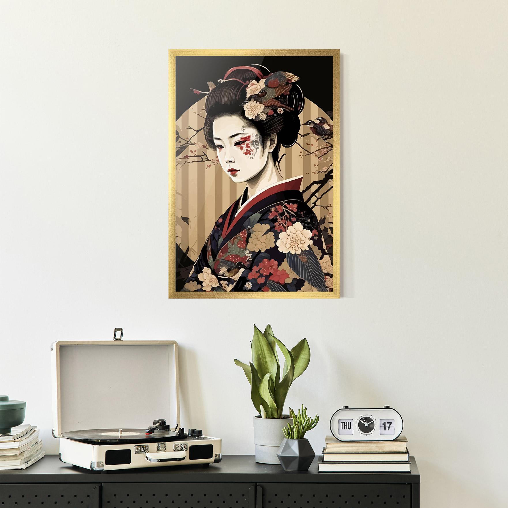 Poster Înrămat Asiatic Lady mockup 2