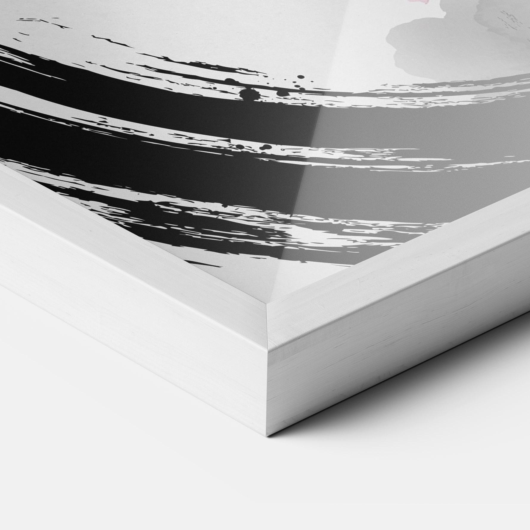 Poster Înrămat Pink Flower Smoke mockup 3