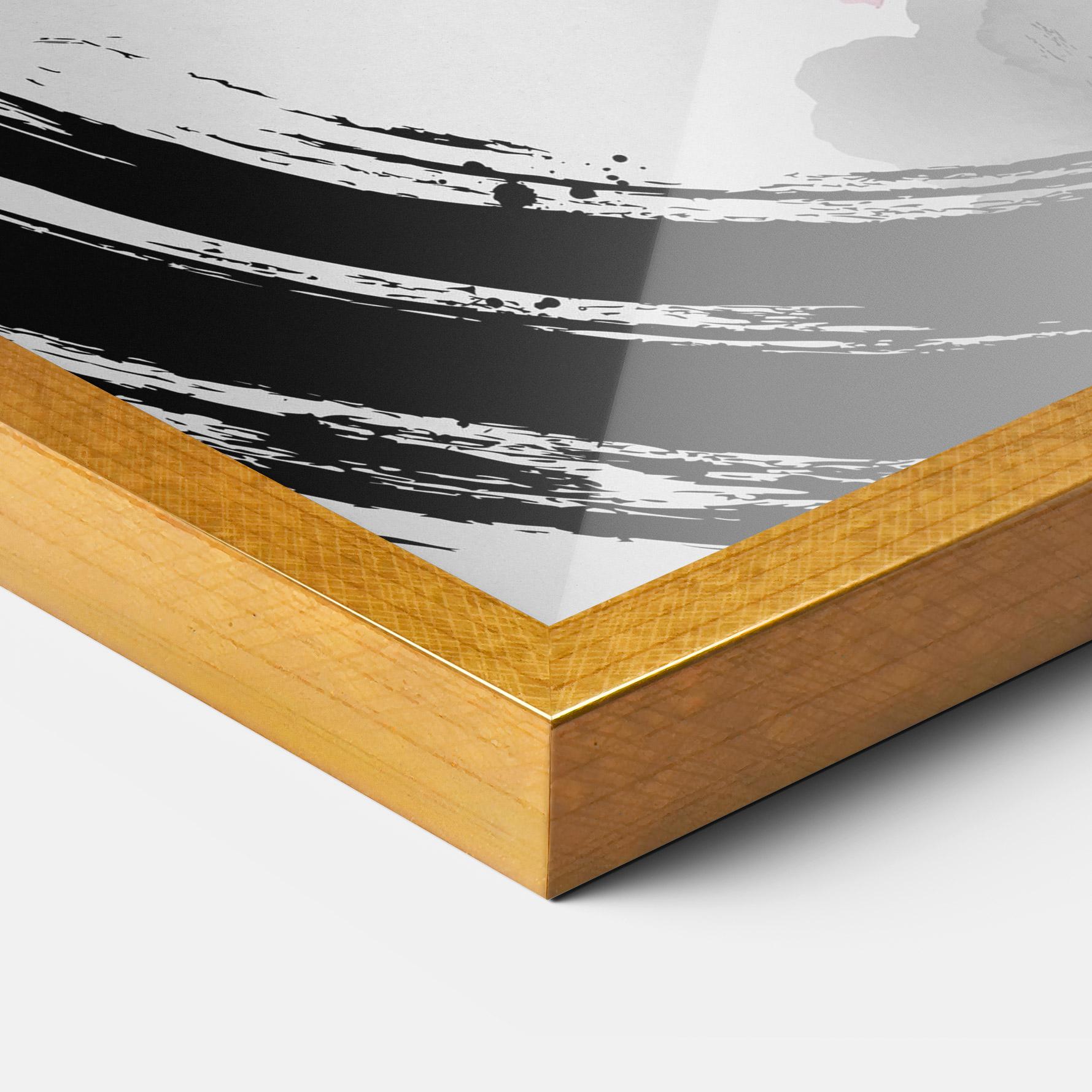 Poster Înrămat Pink Flower Smoke mockup 3