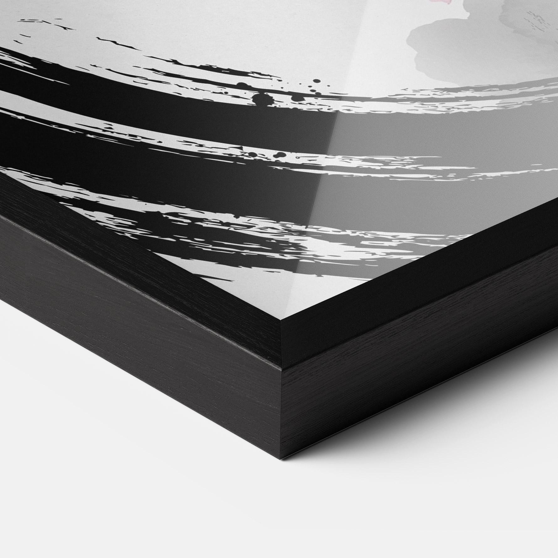 Poster Înrămat Pink Flower Smoke mockup 3