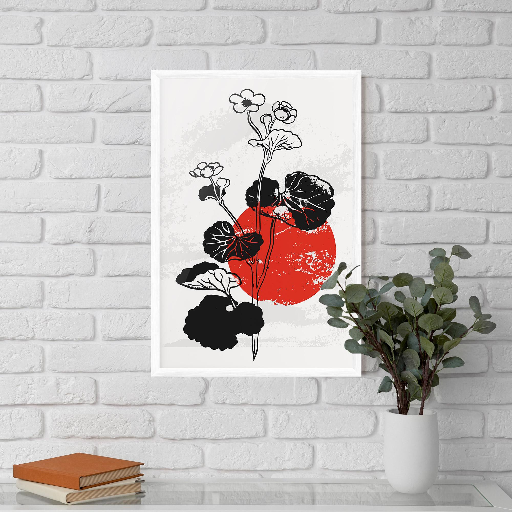 Poster Înrămat Japan Plant Art mockup 5